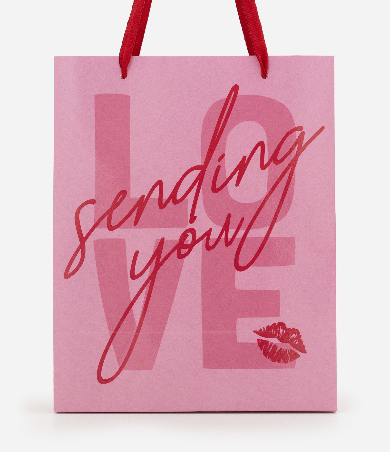 Embalagem de Presente Pequena com Lettering Sending You Rosa 2