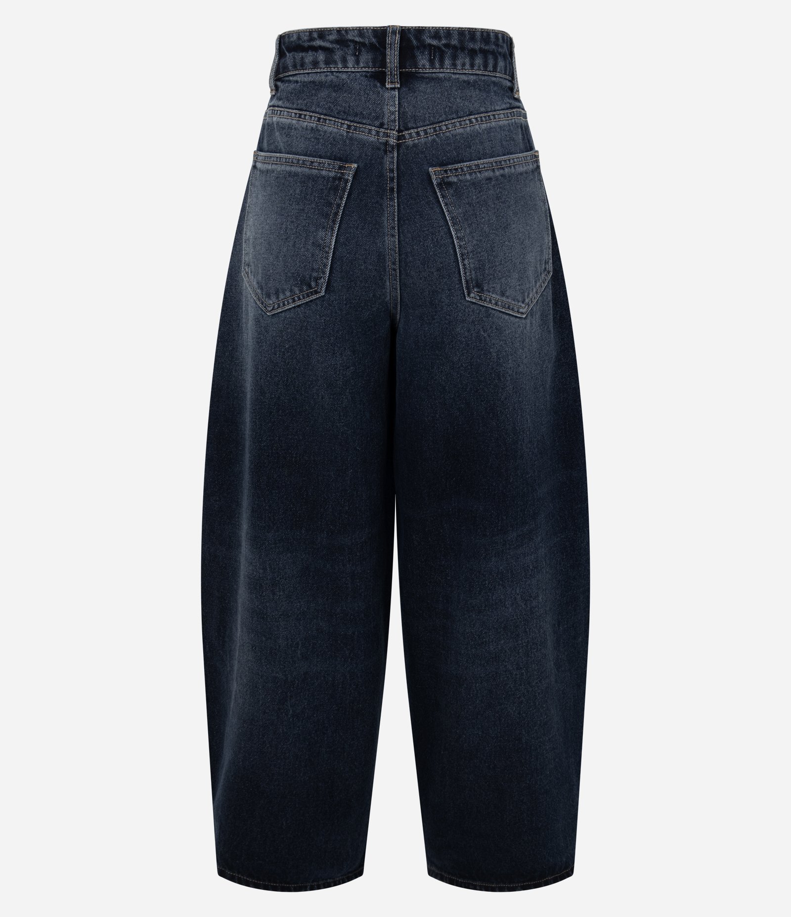 Calça Barrel em Jeans com Recorte Lateral Escuro 5