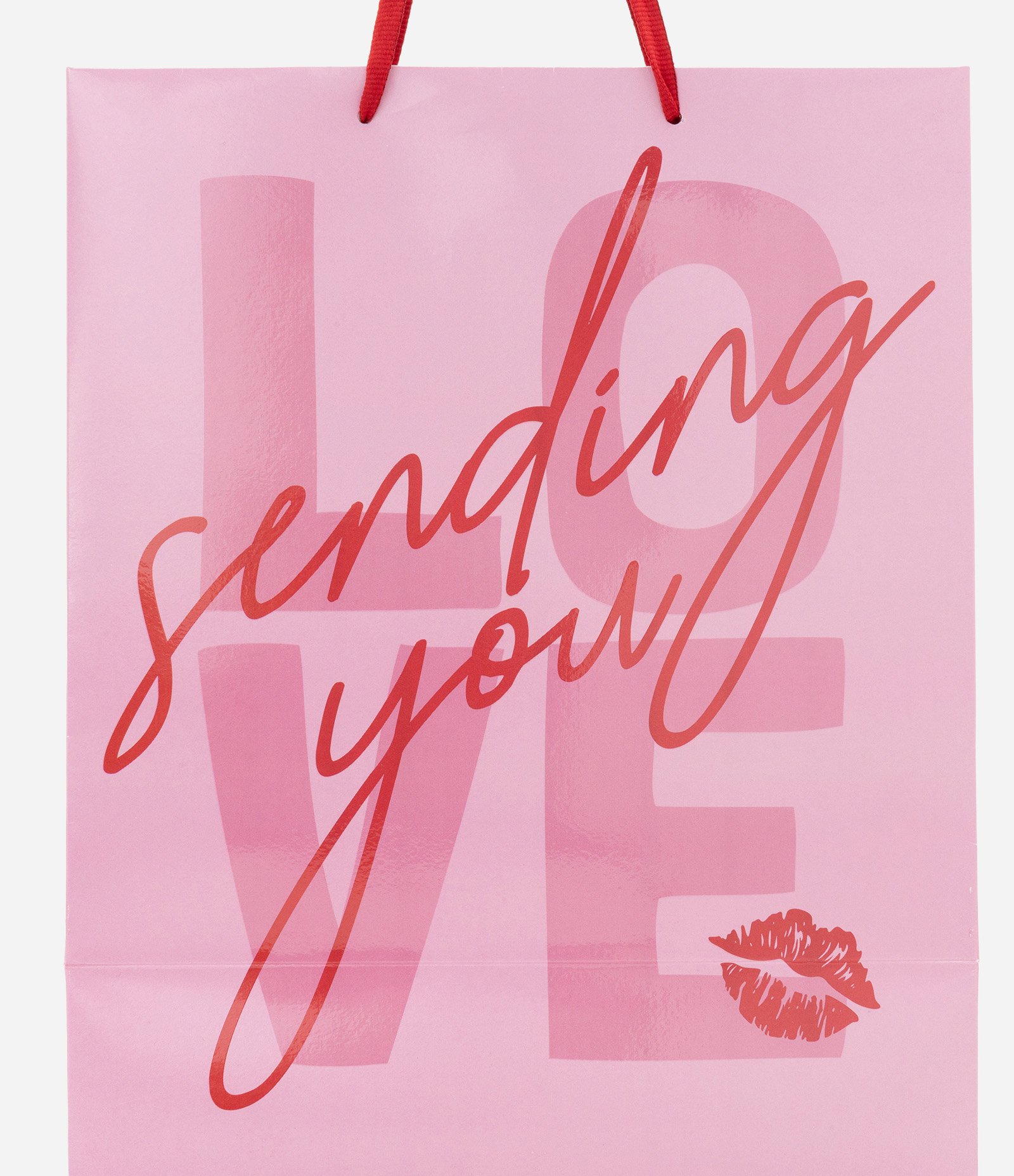 Embalagem de Presente Média com Lettering Sending You Rosa 2
