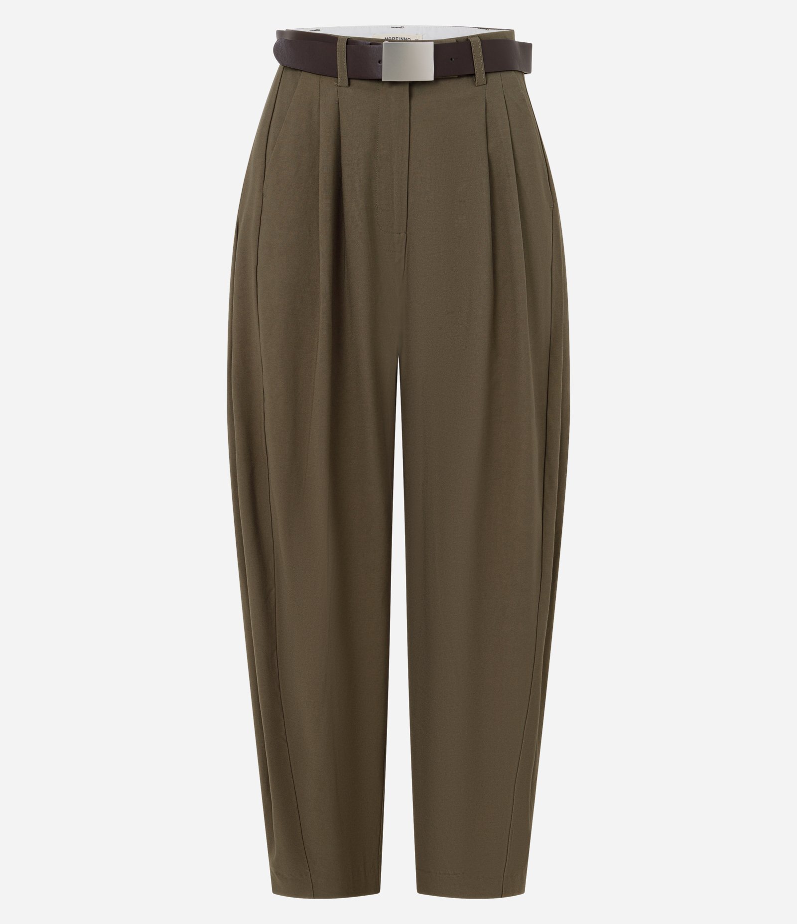 Calça Barrel Alfaiatada com Cinto Cinza 5