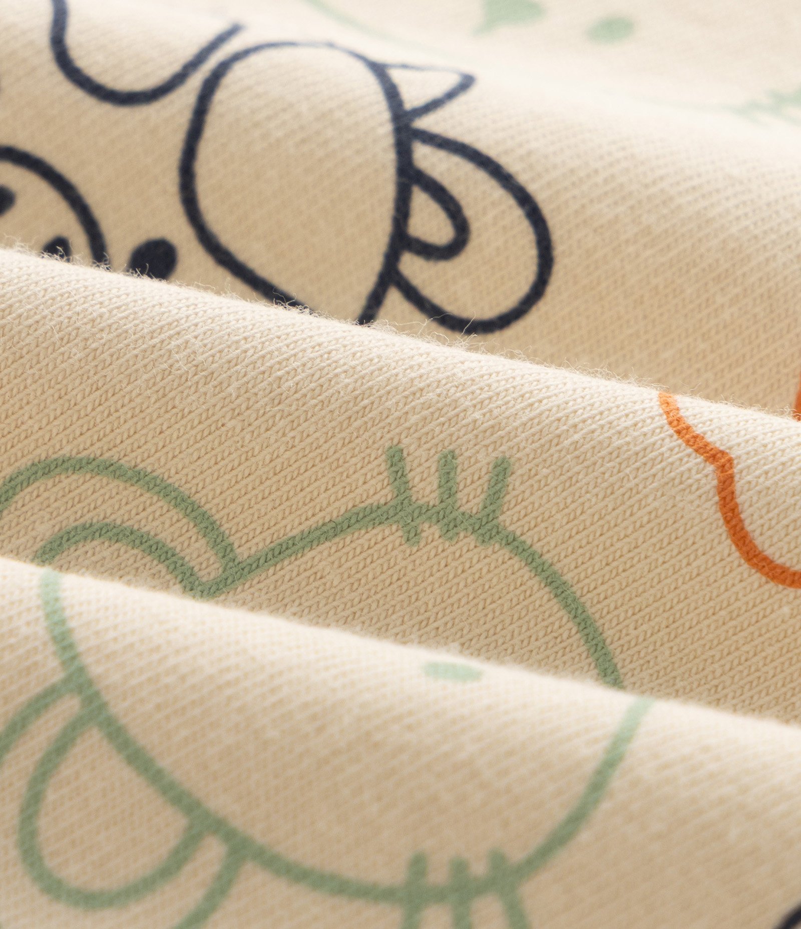 Body Bebê em Cotton com Estampa Animais e Cabeções – Tam 0 a 18 Meses Bege Claro 4