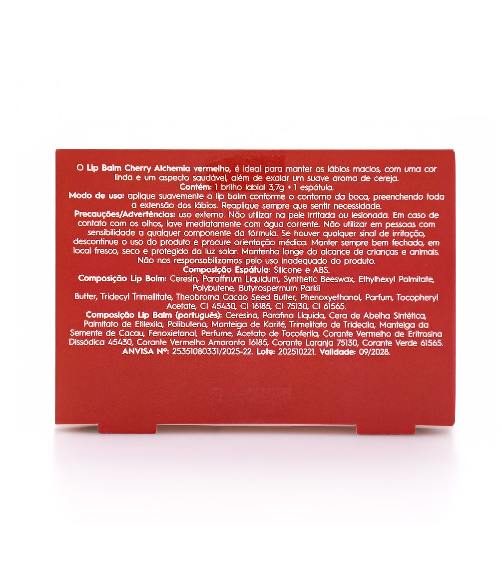 Lip Balm Cherry com Espatula de Silicone Cherry Sugar Alchemia U 3
