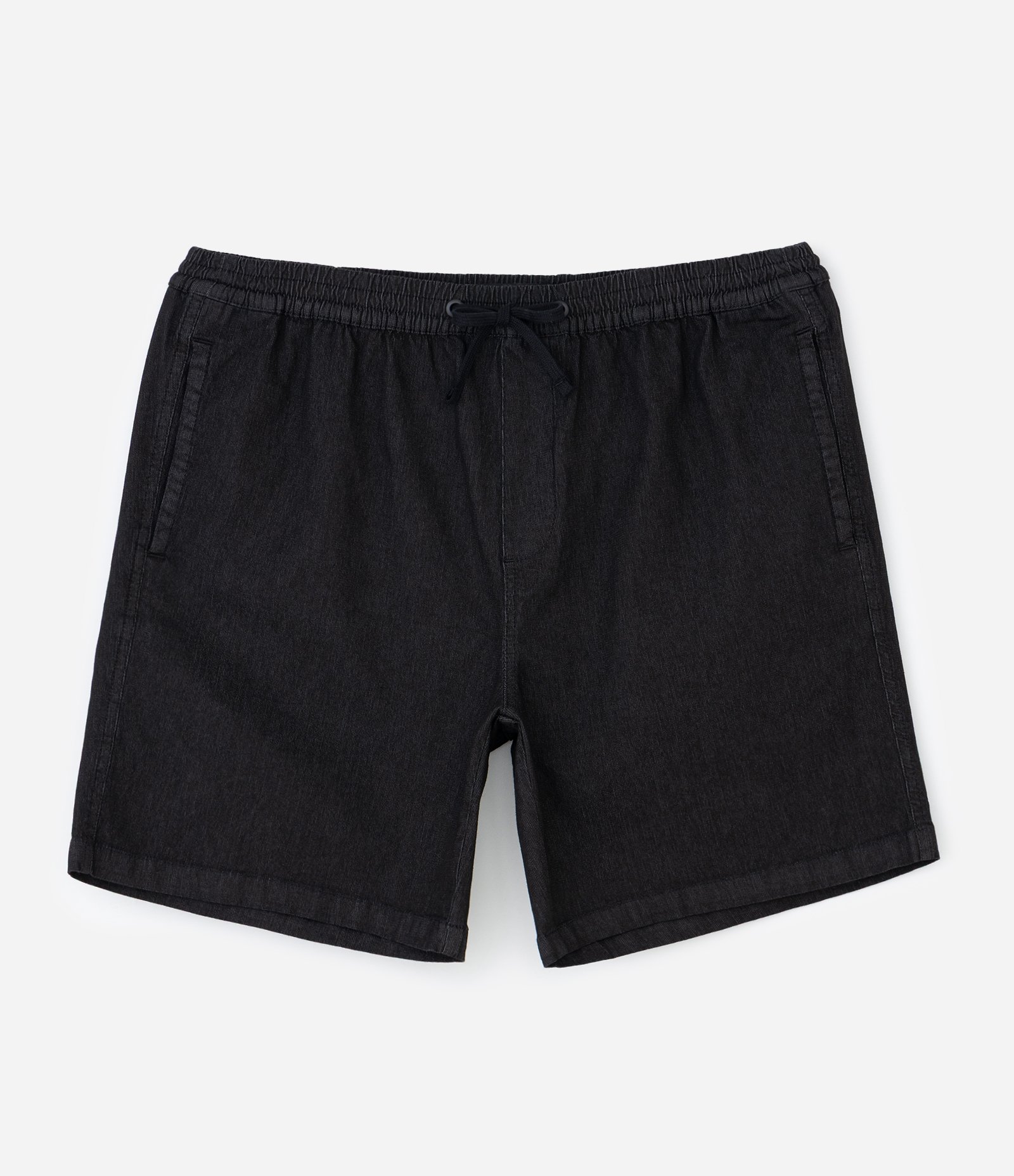 Bermuda em Sarja Texturizada com Cós Elástico Preto 6