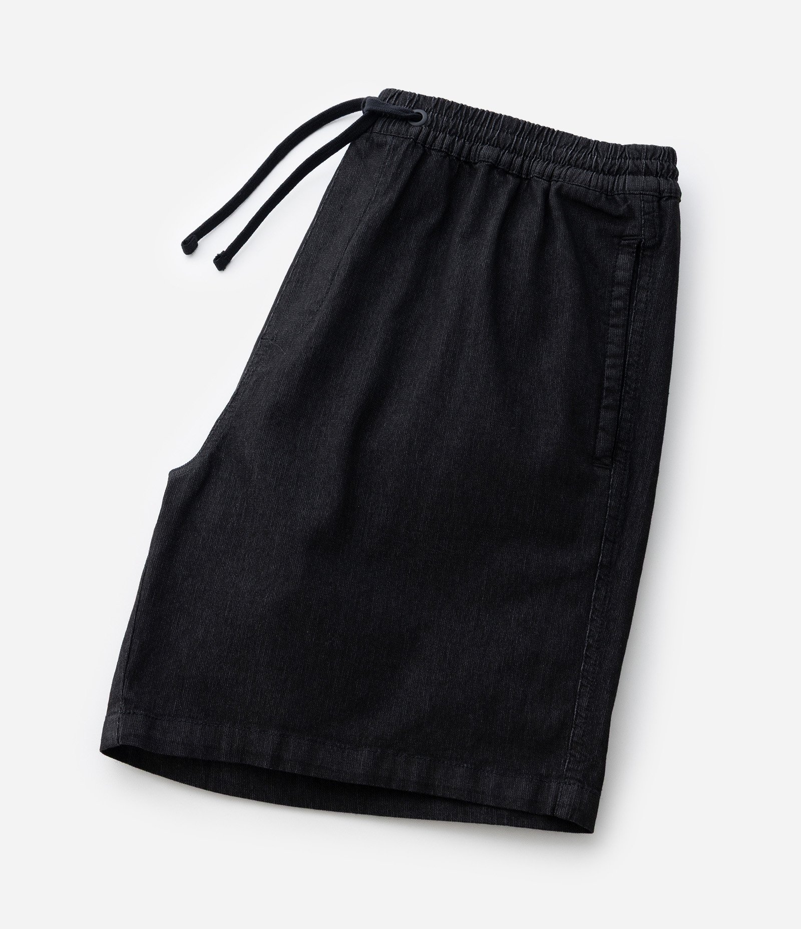 Bermuda em Sarja Texturizada com Cós Elástico Preto 9