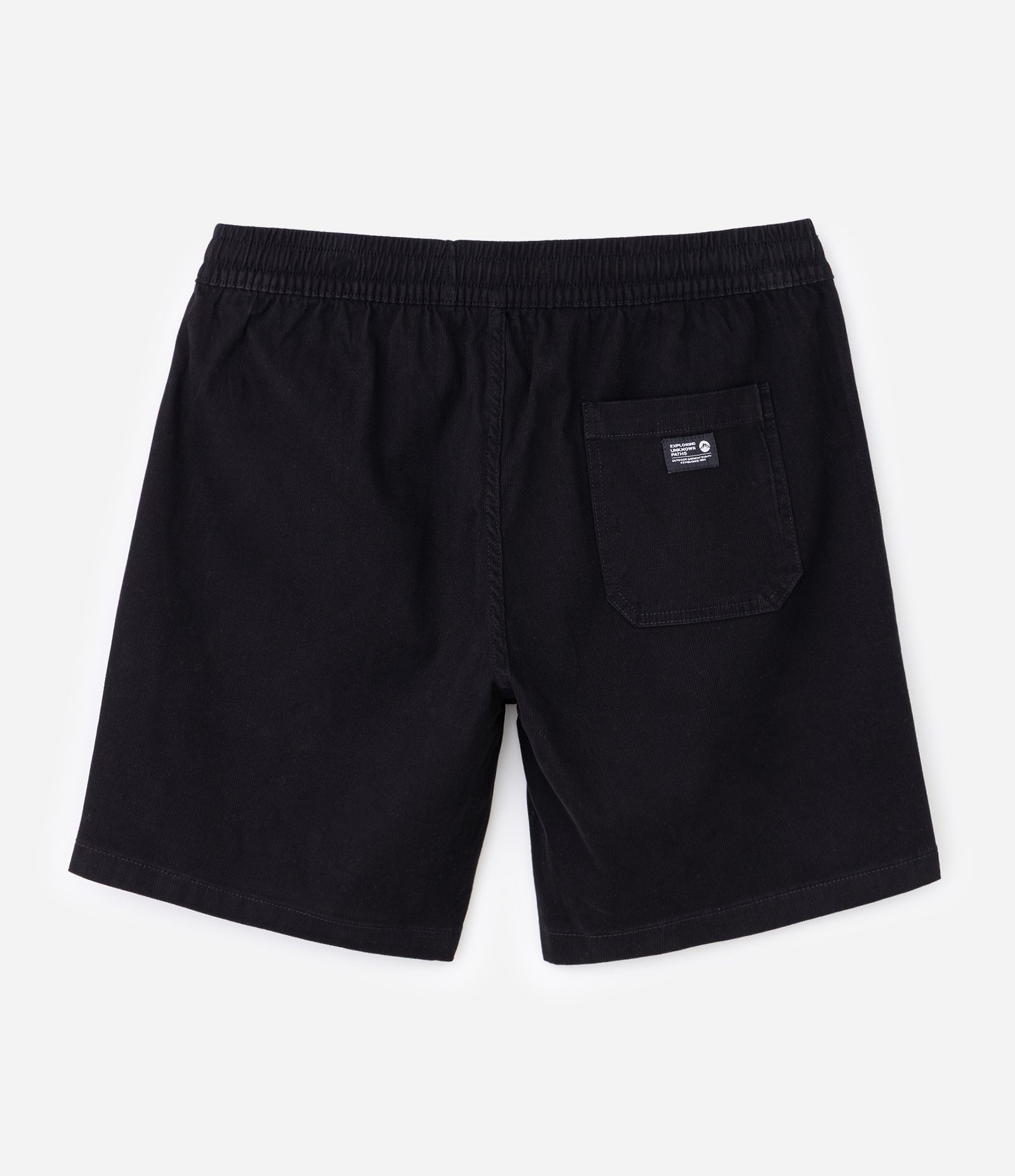 Bermuda Sarja com Cós Elástico Cotelê Preto 3