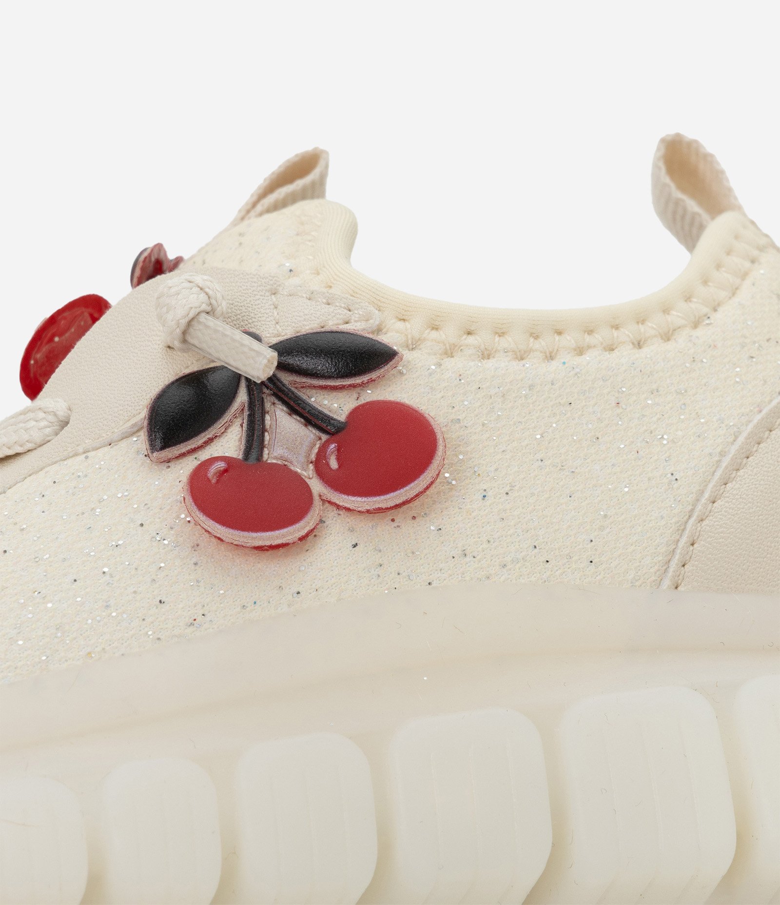 Tênis Infantil com LED e Aplique de Cereja – Tam 20 a 27 Off White 4