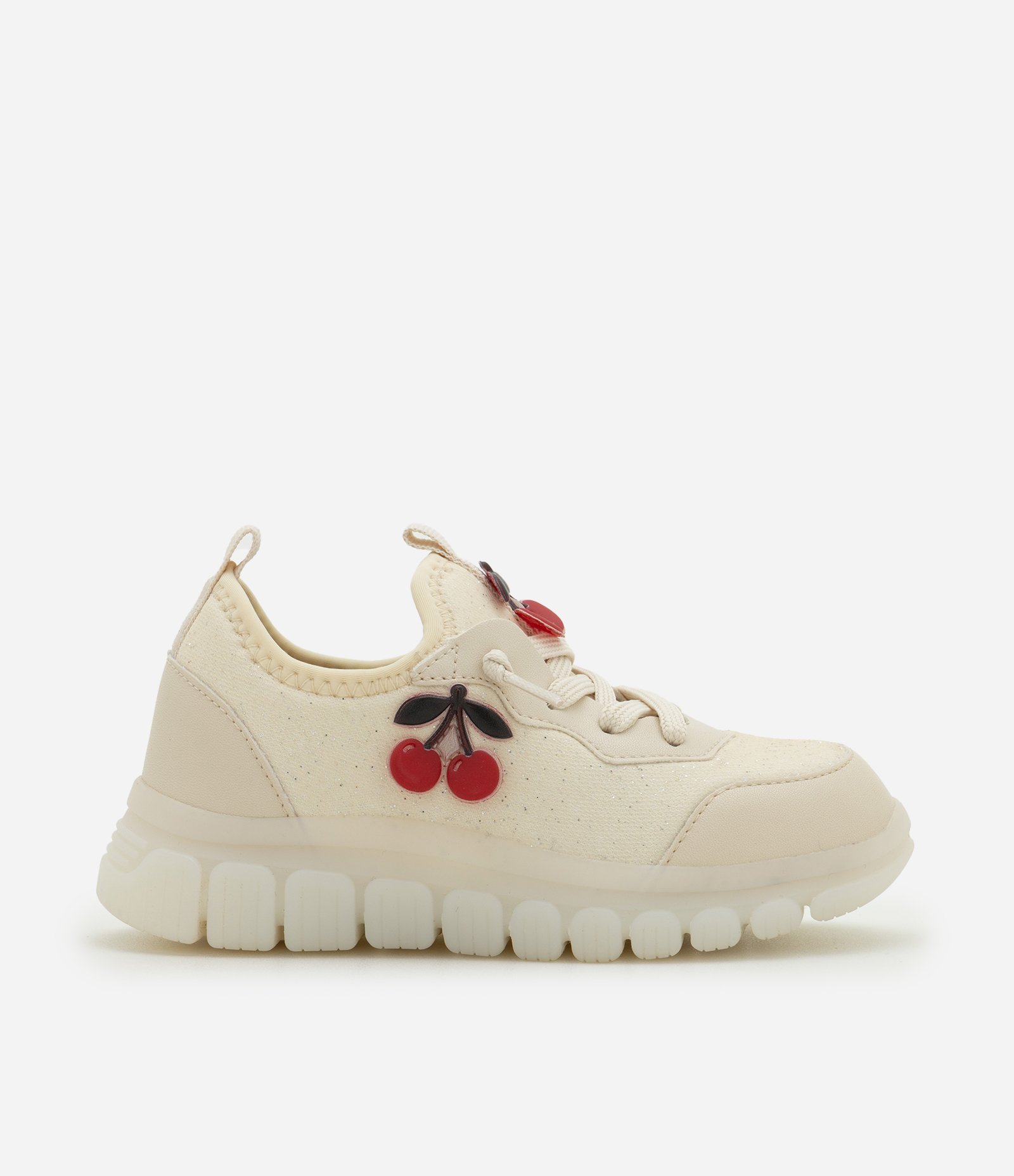 Tênis Infantil com LED e Aplique de Cereja – Tam 20 a 27 Off White 5