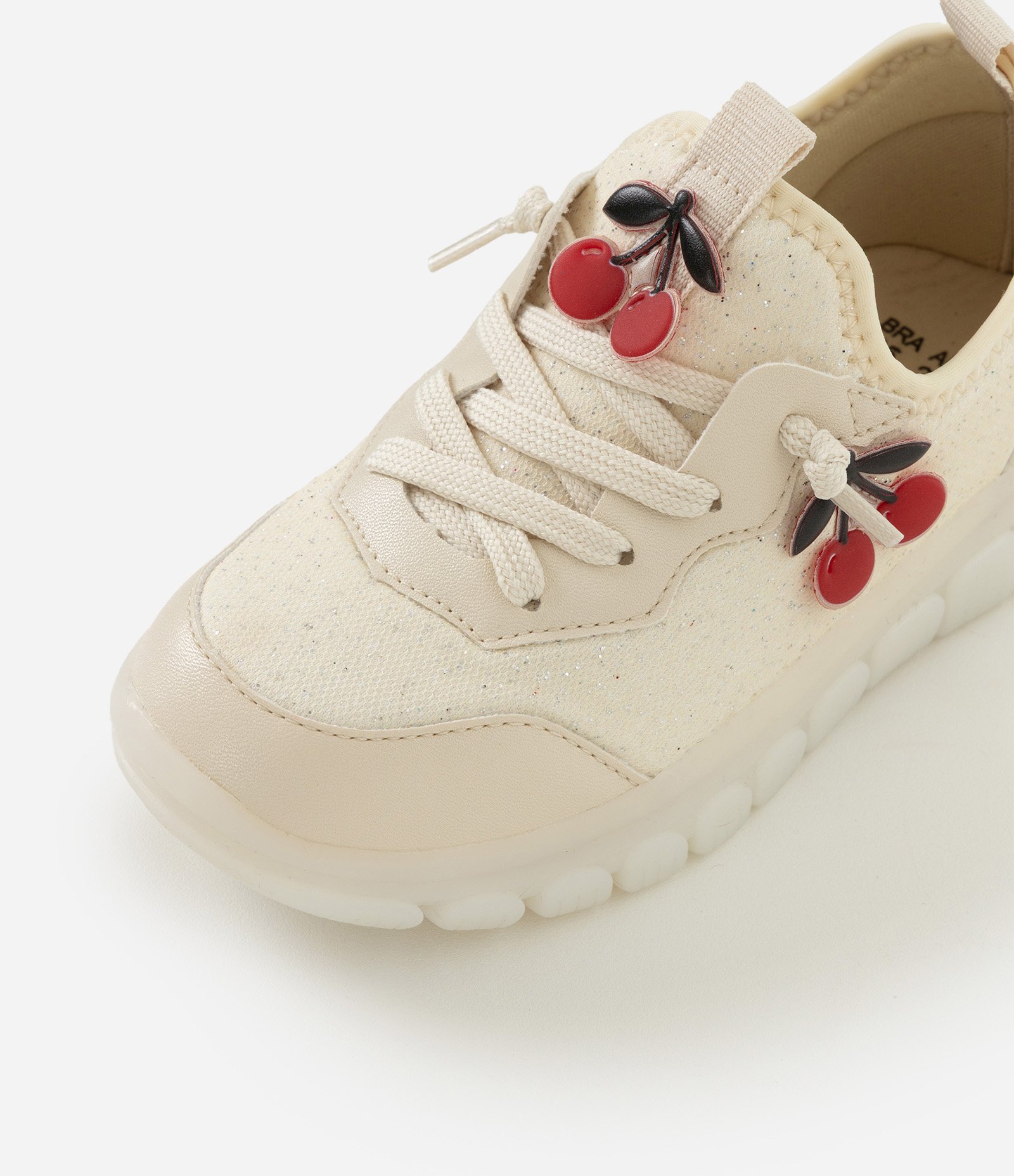 Tênis Infantil com LED e Aplique de Cereja – Tam 20 a 27 Off White 6