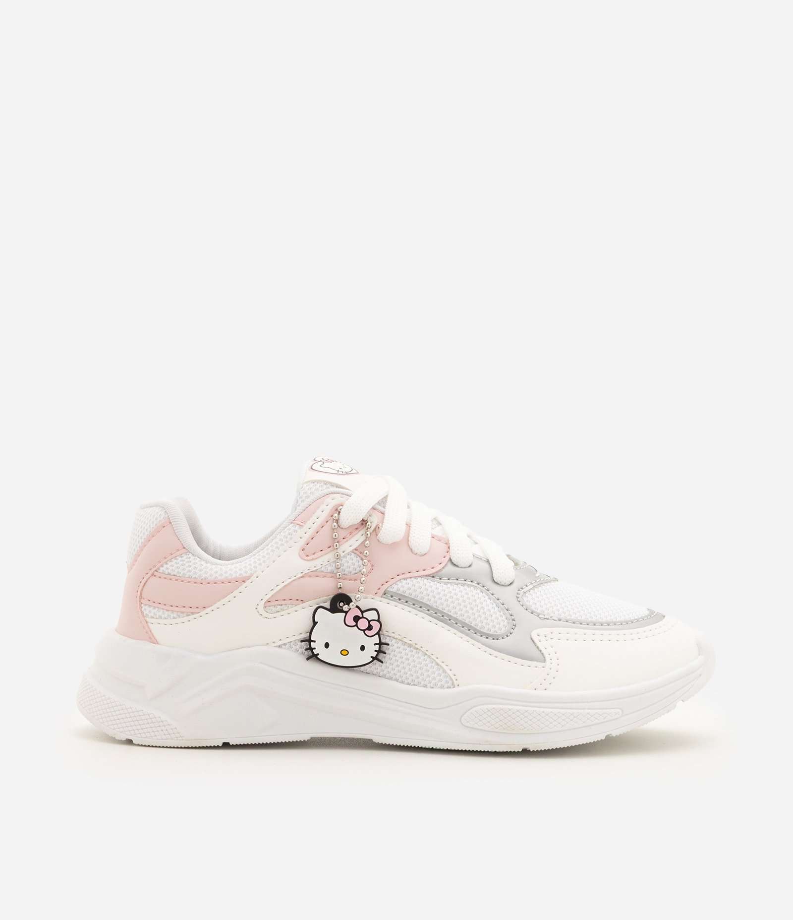 Tênis Infantil Esportivo com Recortes e Estampa Hello Kitty – Tam 28 a 34 Branco 1
