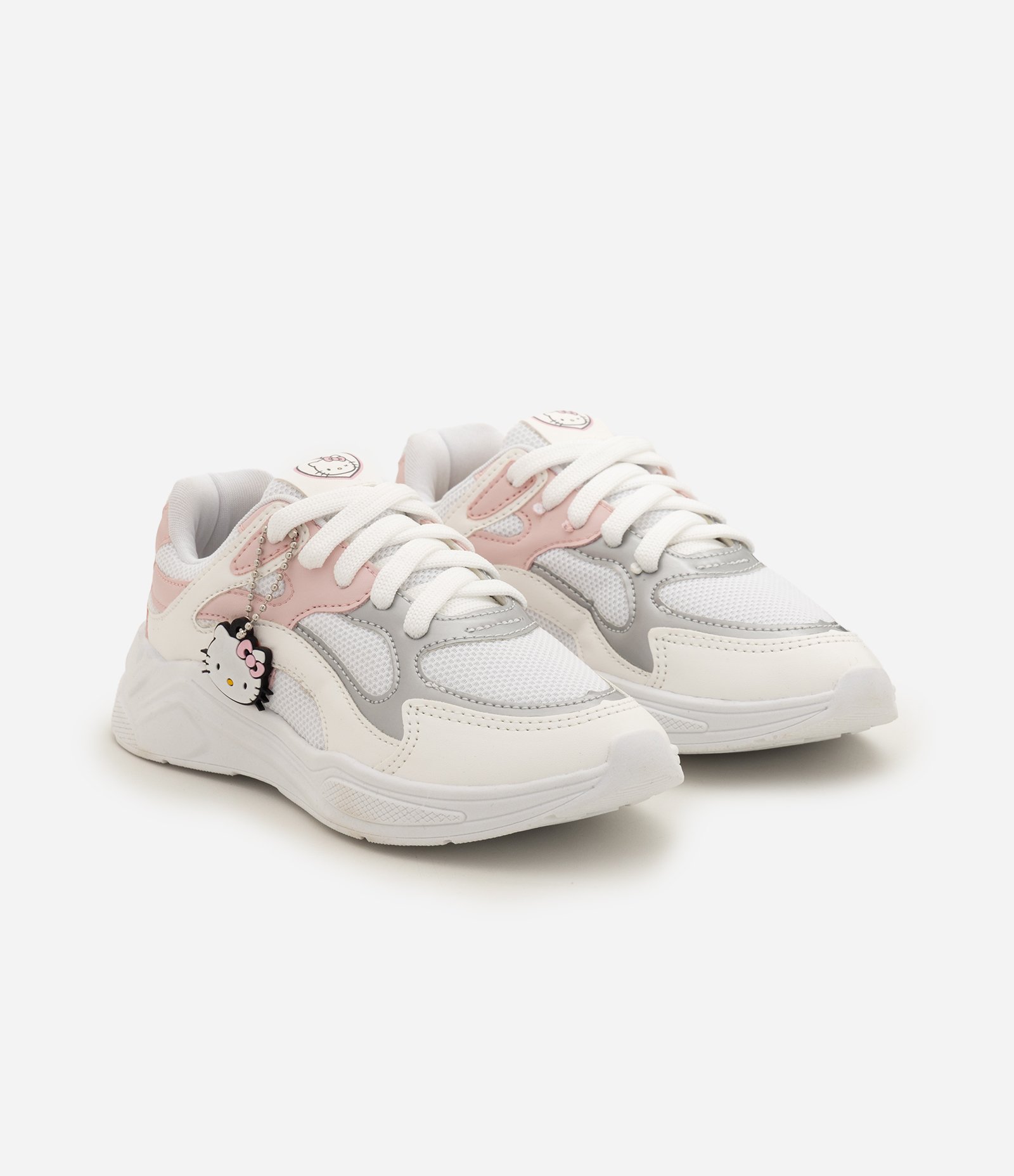 Tênis Infantil Esportivo com Recortes e Estampa Hello Kitty – Tam 28 a 34 Branco 2