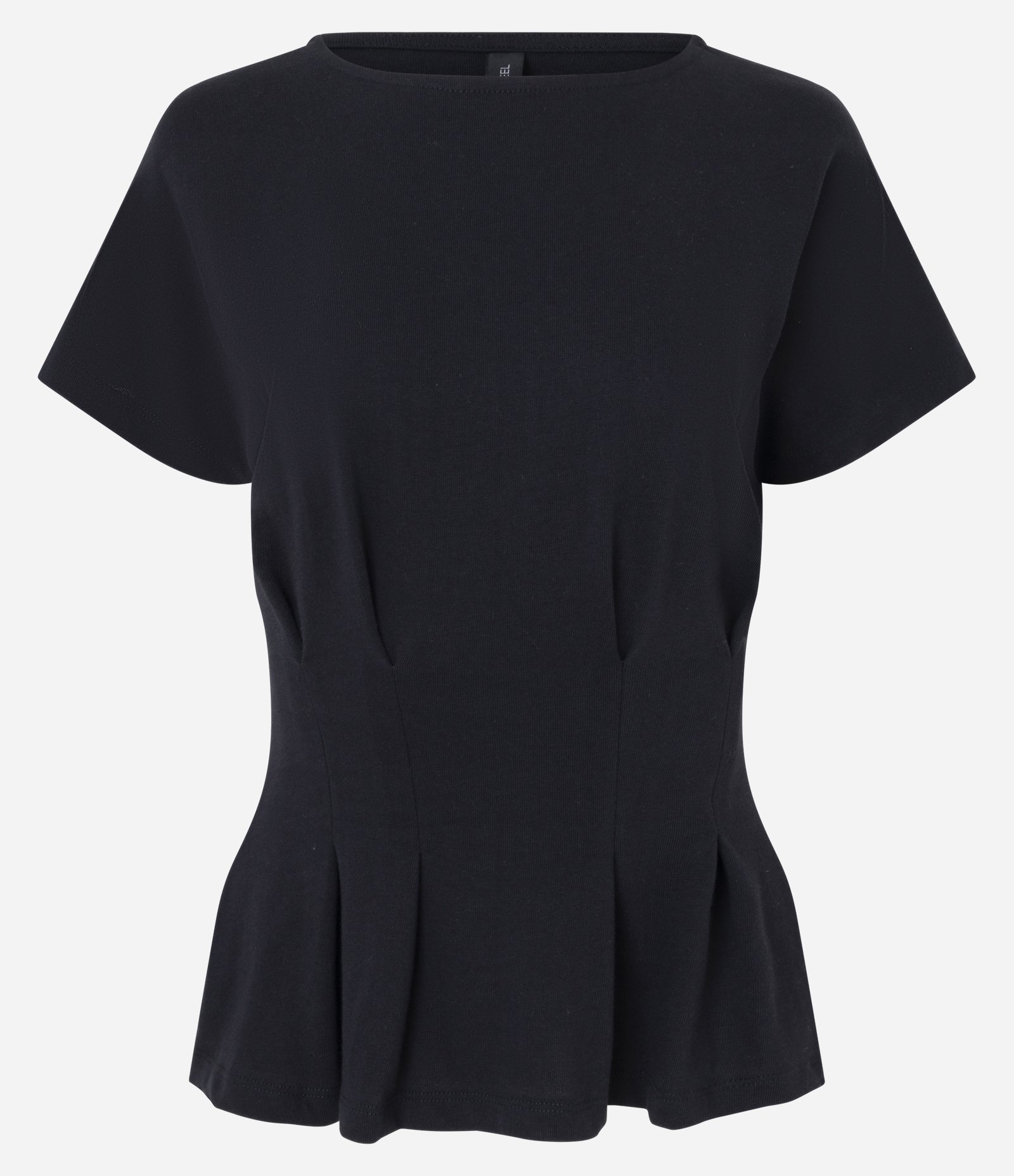 Blusa Peplum em Cotton com Pregas Preto 5