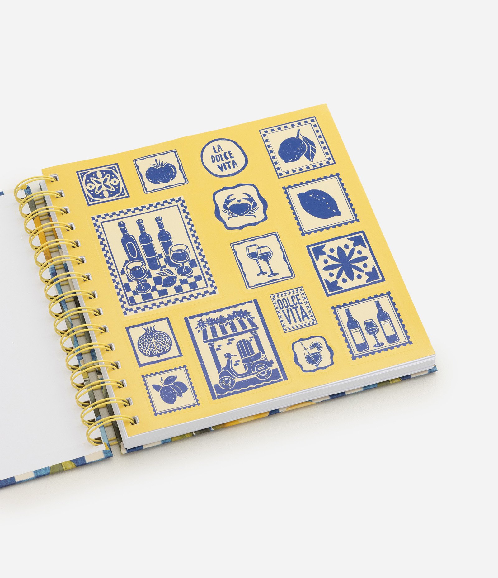 Caderno Capa Dura com Estampa de Limão Multicores 3