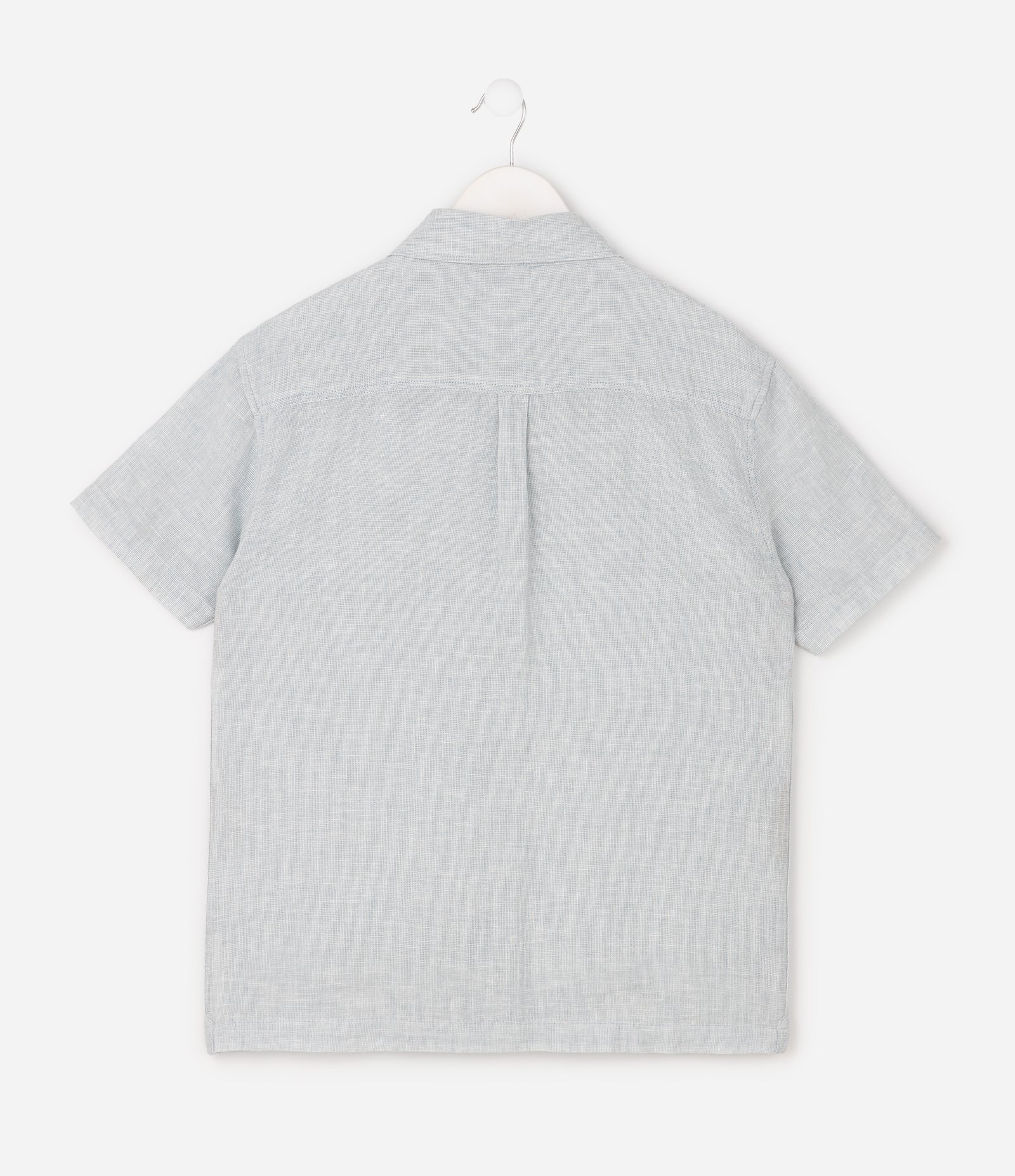 Camisa Infantil com Botões e Bolso – Tam 5 a 14 Anos Azul Claro 2