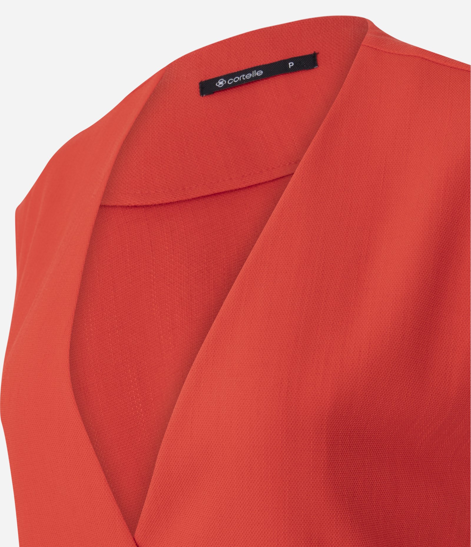 Blusa Alfaiatada Transpassada com Amarração Vermelho 7