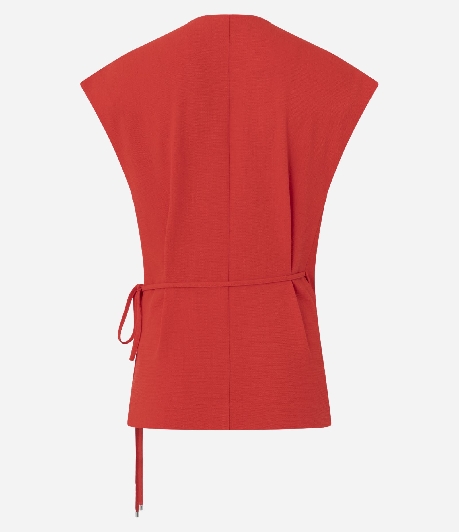 Blusa Alfaiatada Transpassada com Amarração Vermelho 8