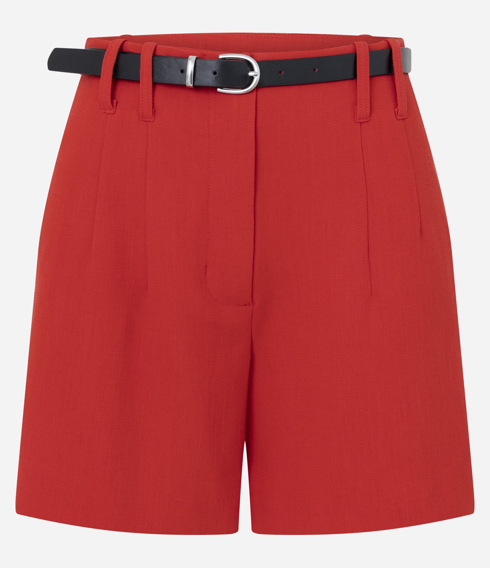 Short Alfaiatado com Cinto em PU Vermelho 6