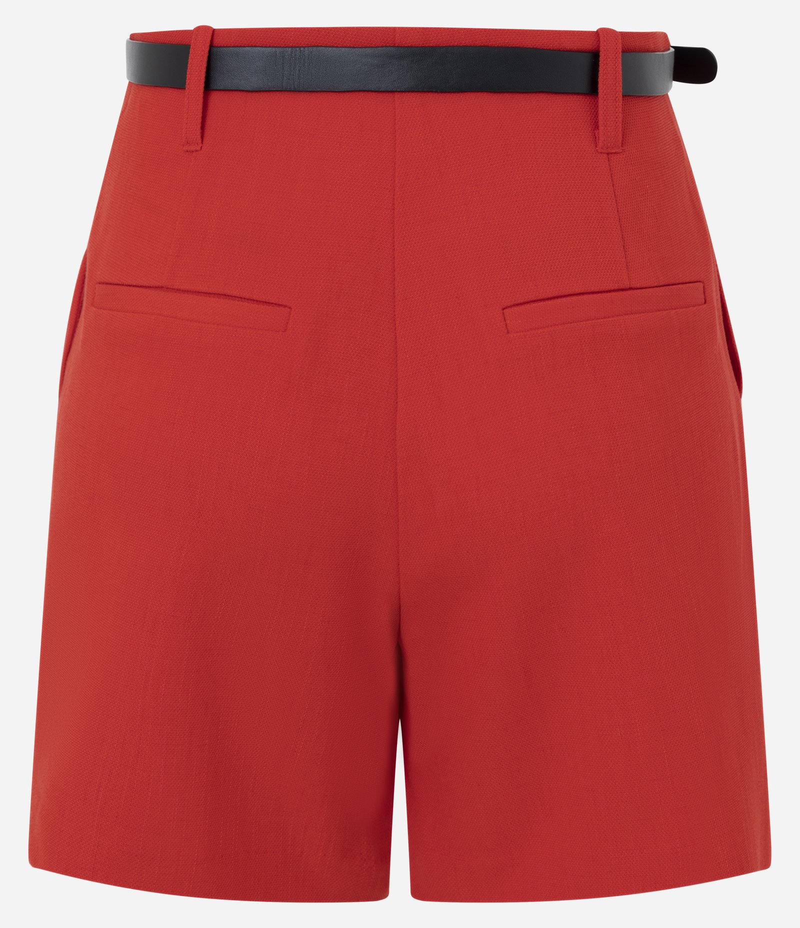 Short Alfaiatado com Cinto em PU Vermelho 8