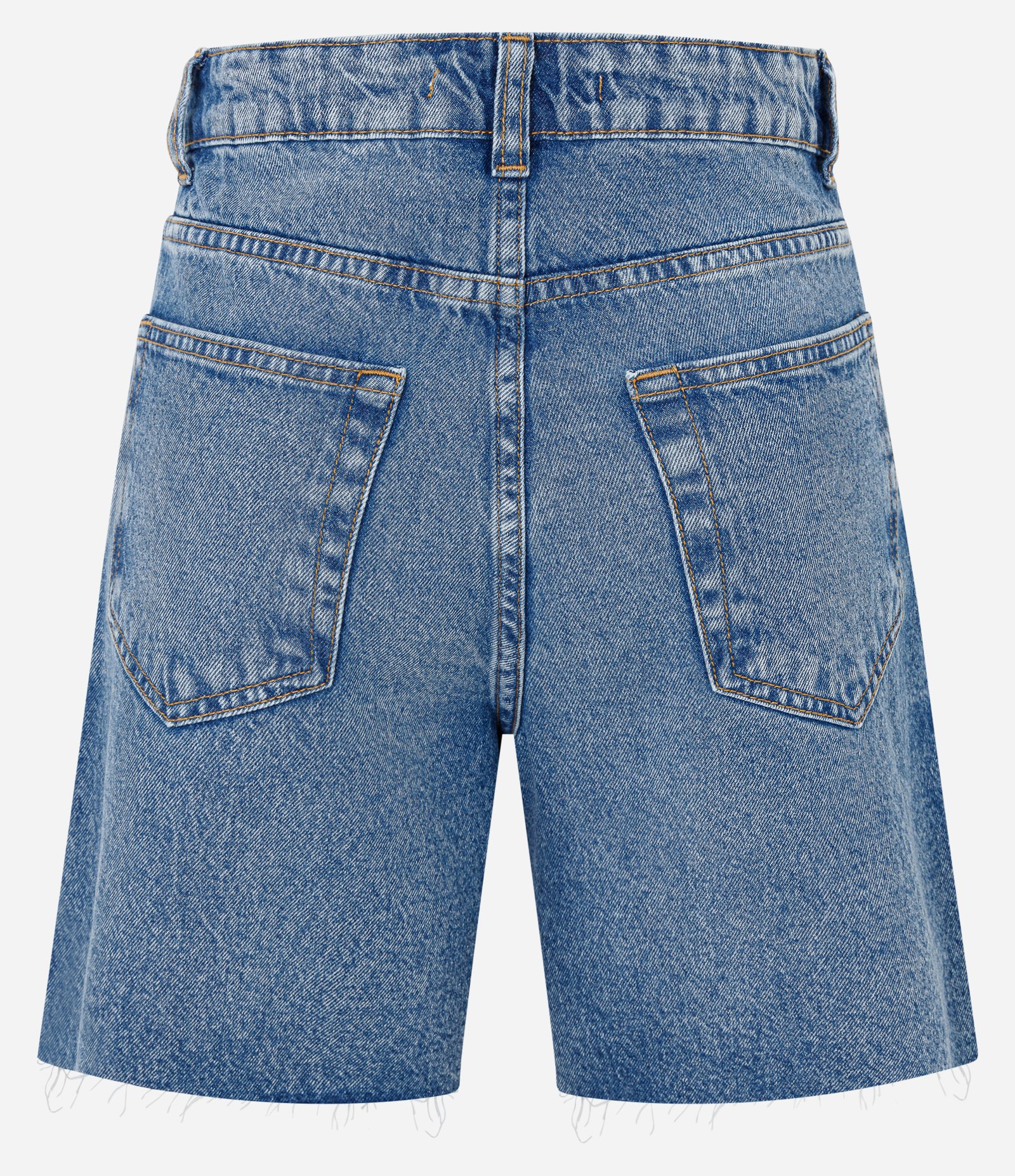 Short Jeans com Bordado Floral no Bolso e Cintura Alta Azul 6