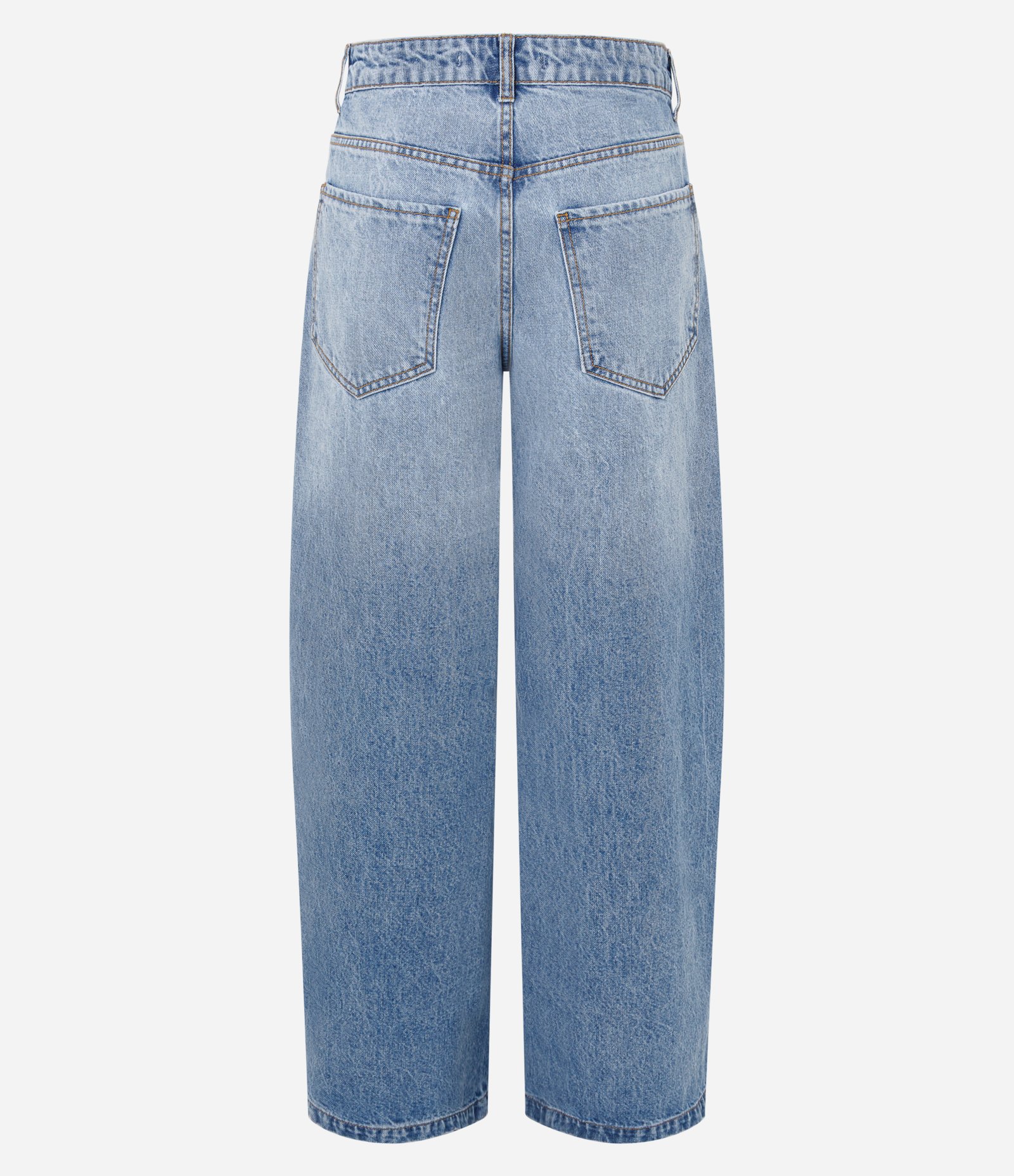 Calça Wide Leg em Jeans com Cós Passante Blue Jeans Claro 2