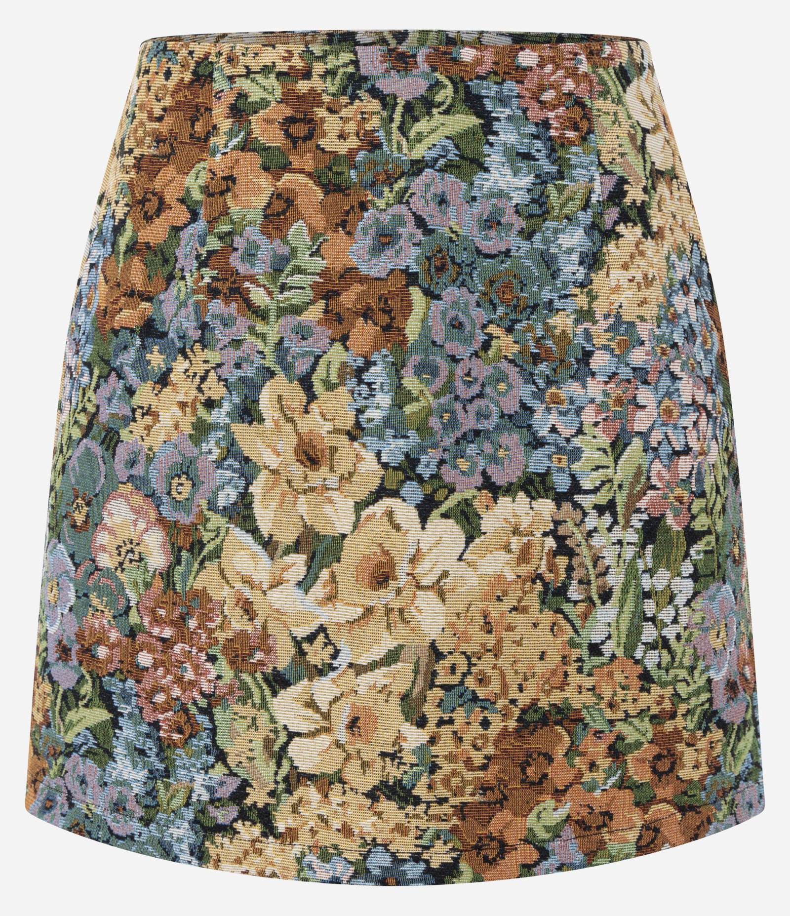 Saia Curta em Jacquard Floral Multicores 6