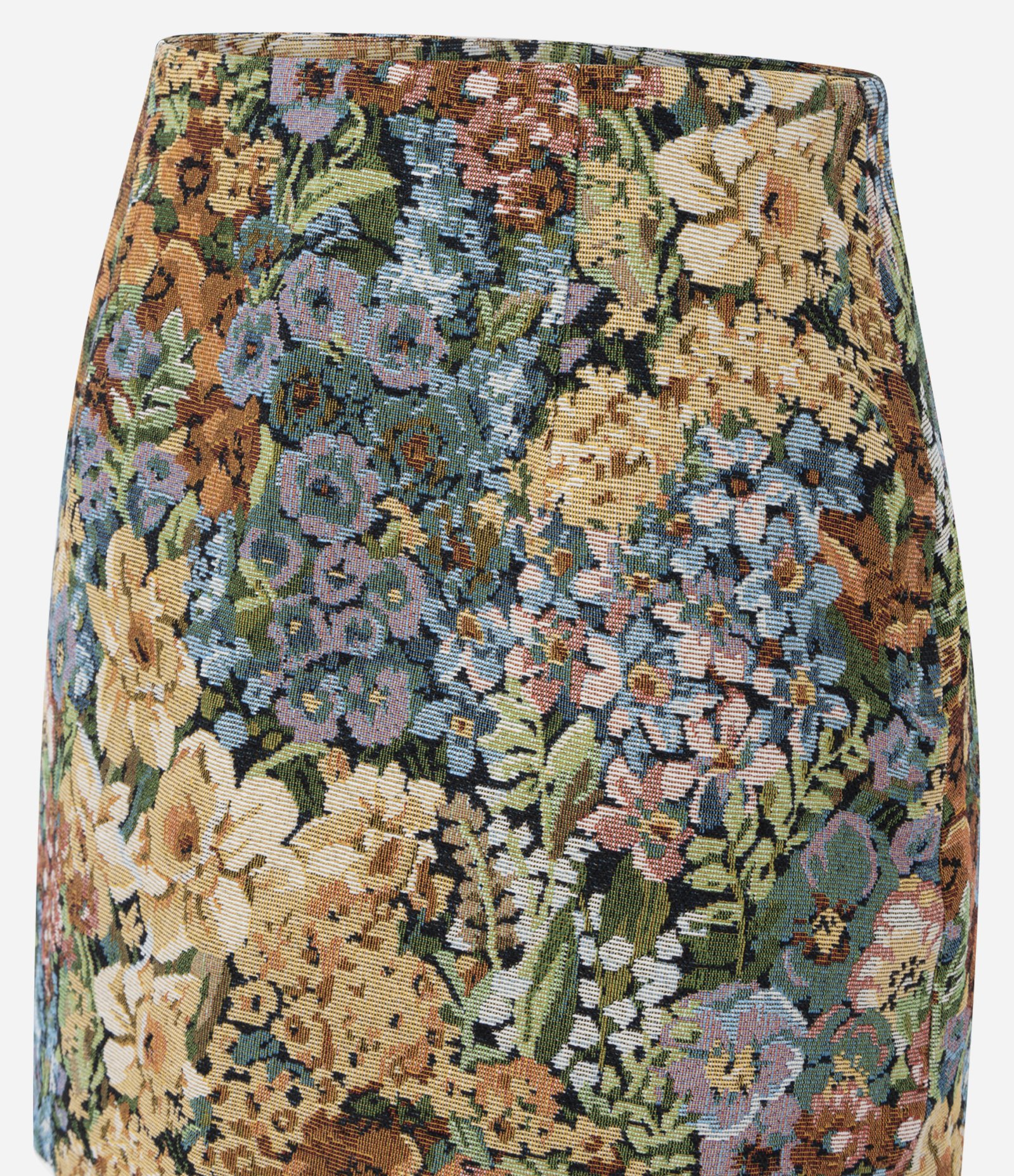 Saia Curta em Jacquard Floral Multicores 7