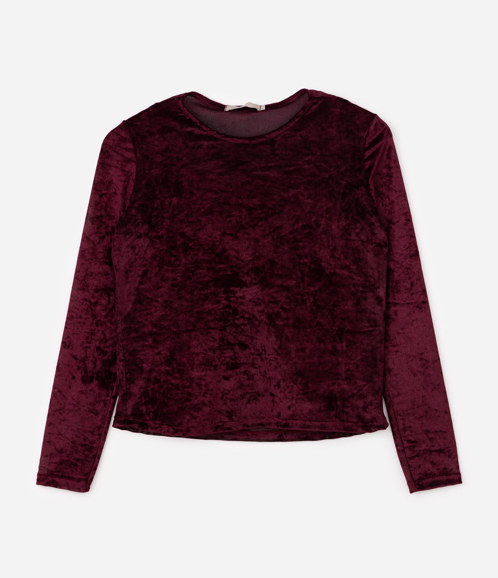 Blusa Tule Velvet Manga Longa Curve & Plus Size Vermelho 4