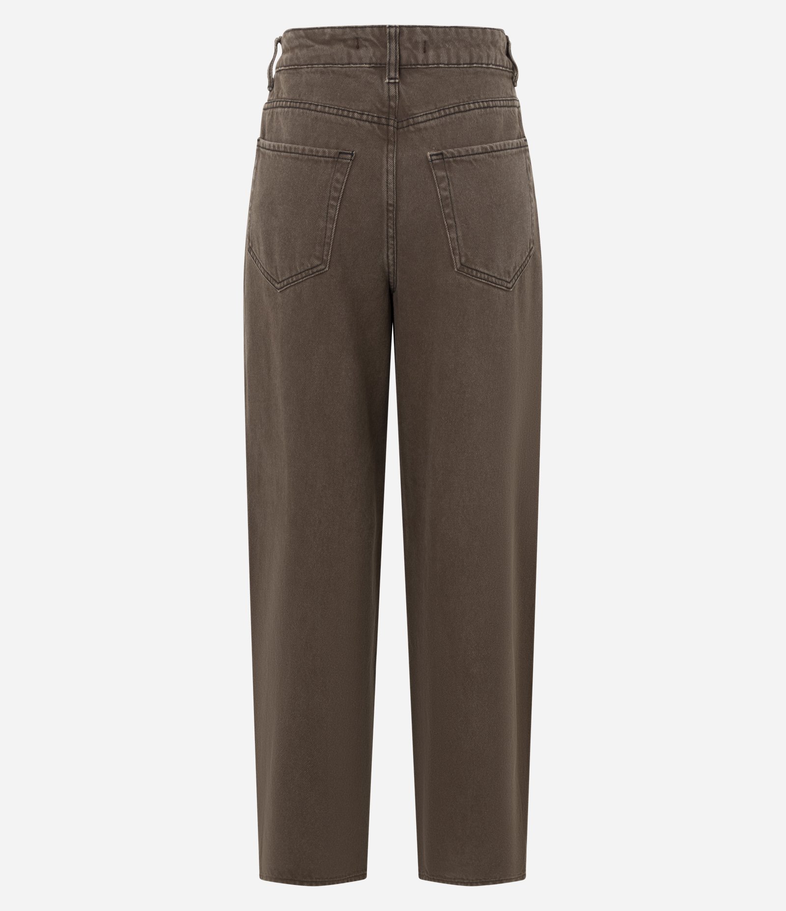 Calça Baggy em Jeans com Cintura Média e Lenço Decorative Marrom 7
