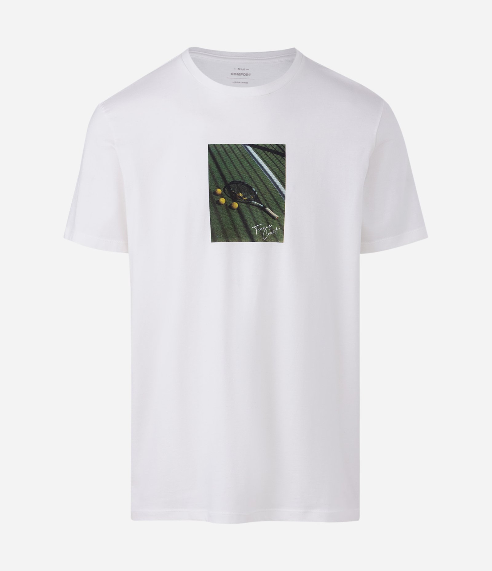 Camiseta Manga Curta em Algodão Estampa Tênis Branco 4