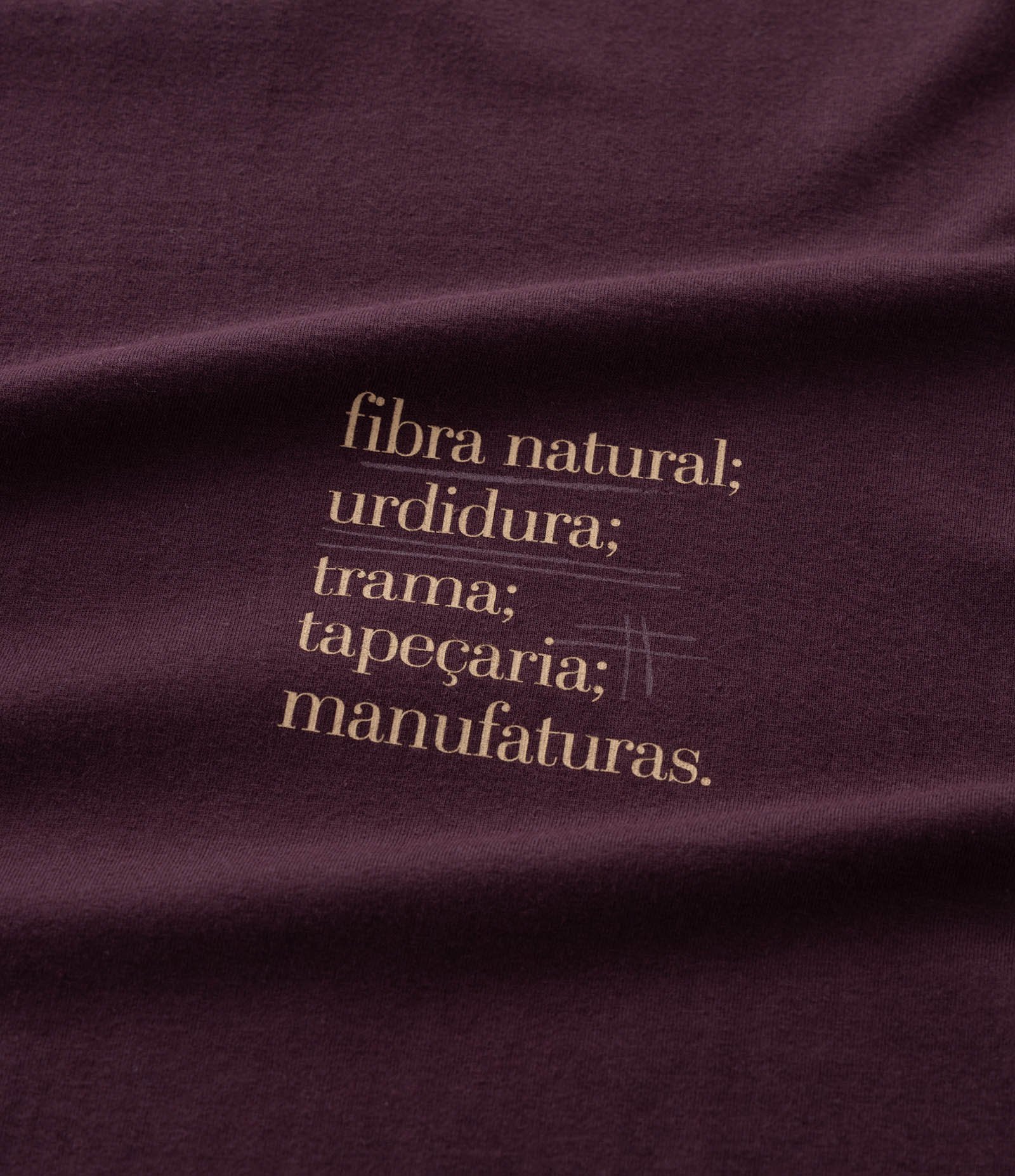 Camiseta Manga Curta em Algodão com Lettering Fibra Natural Vermelho 7
