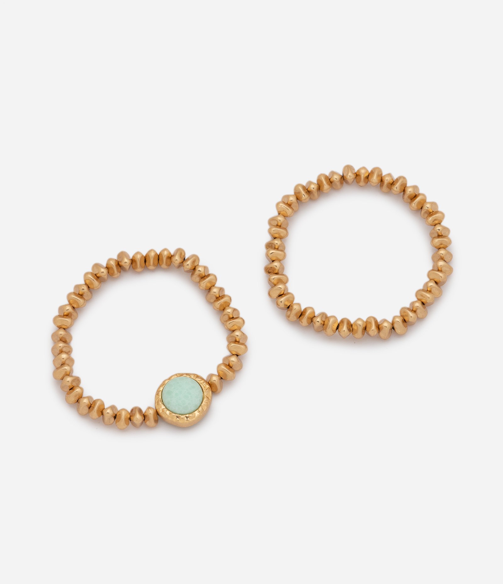 Pulseira com Elástico e Aplicação de Pedra Dourado 2