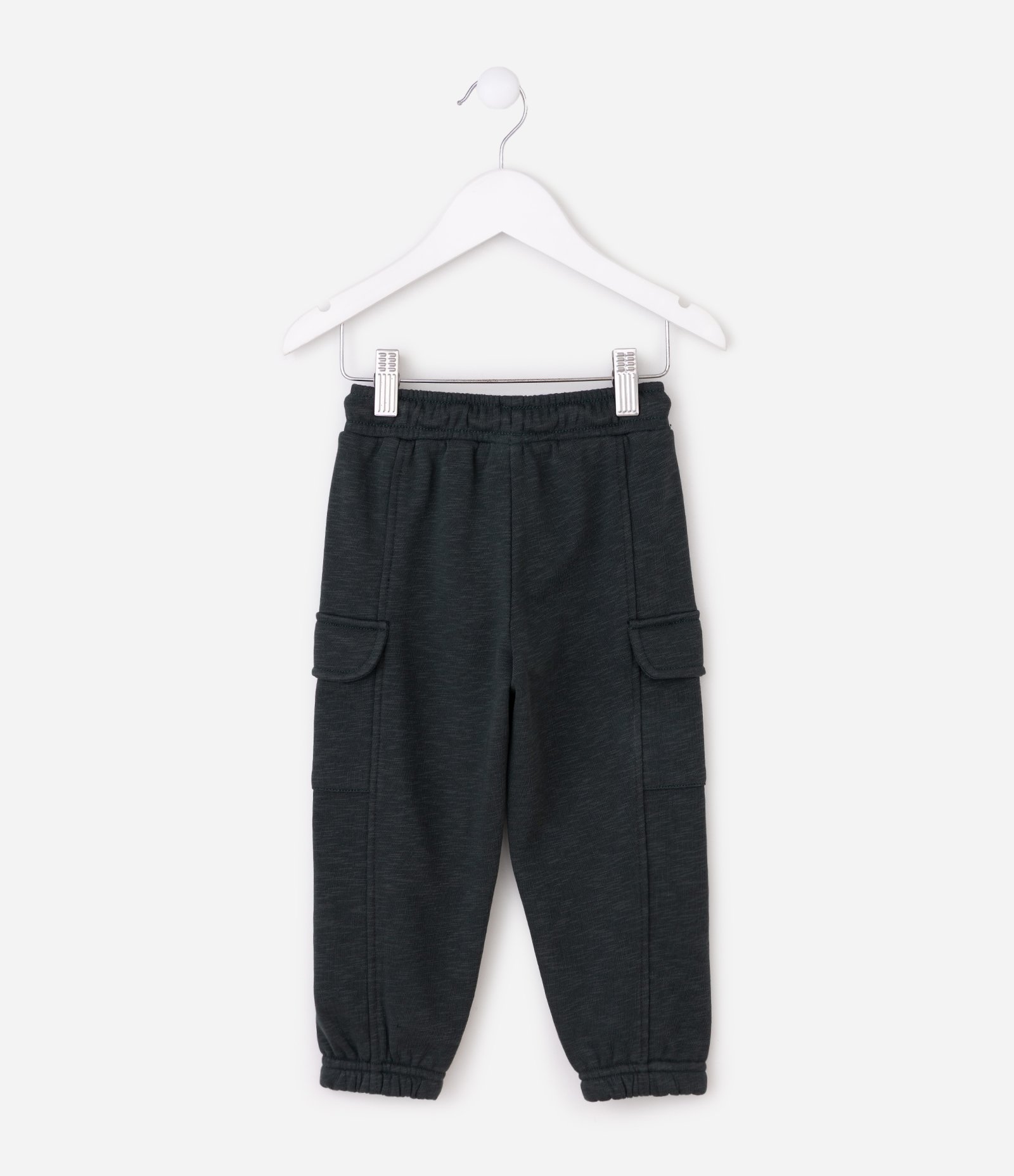 Calça Infantil em Moletom Cargo com Cordão - Tam 1 a 6 Anos Verde 2