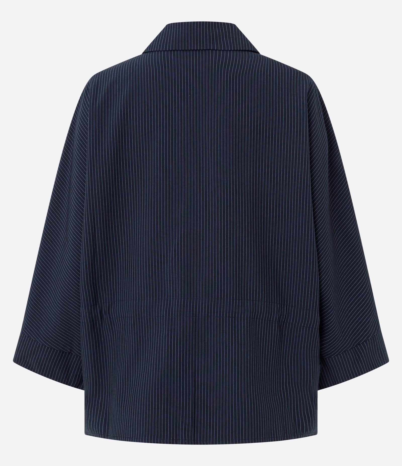 Camisa Alfaiatada com Estampa Listrada Azul 6
