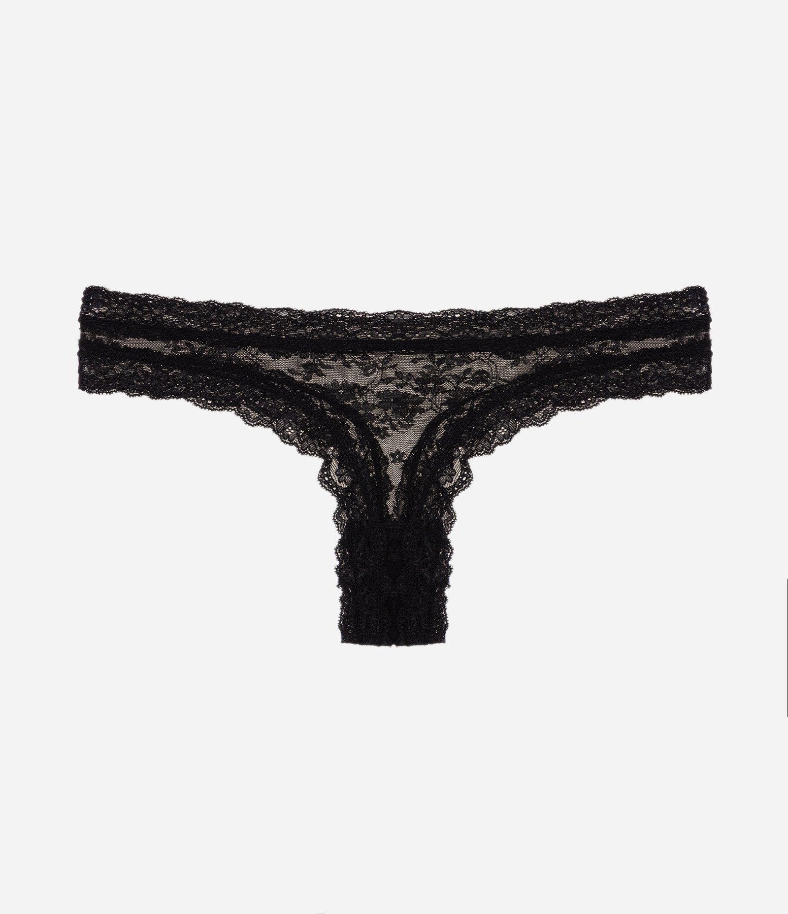 Calcinha Biquíni Fio em Laise com Emabalgem Presenteável Preto 1