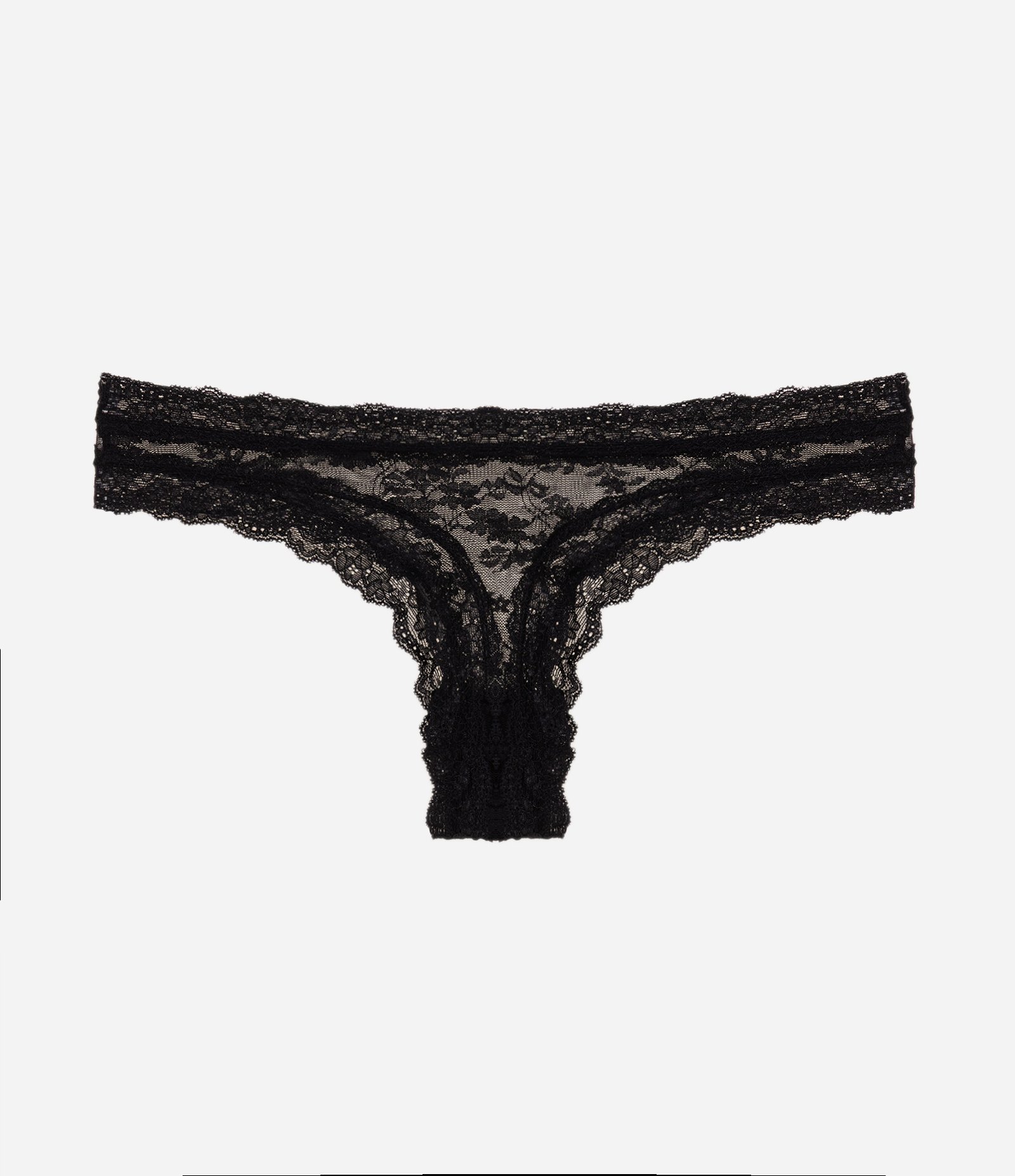 Calcinha Biquíni Fio em Laise com Emabalgem Presenteável Preto 2