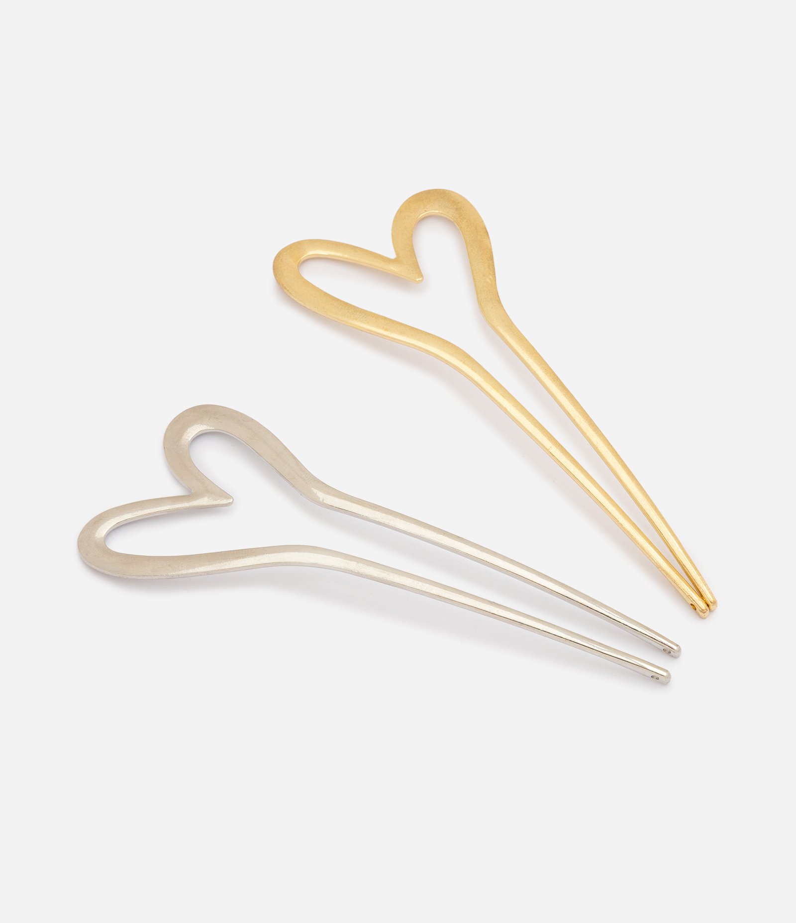 Kit 02 Grampos de Cabelo com Formato de Coração Multicores 1