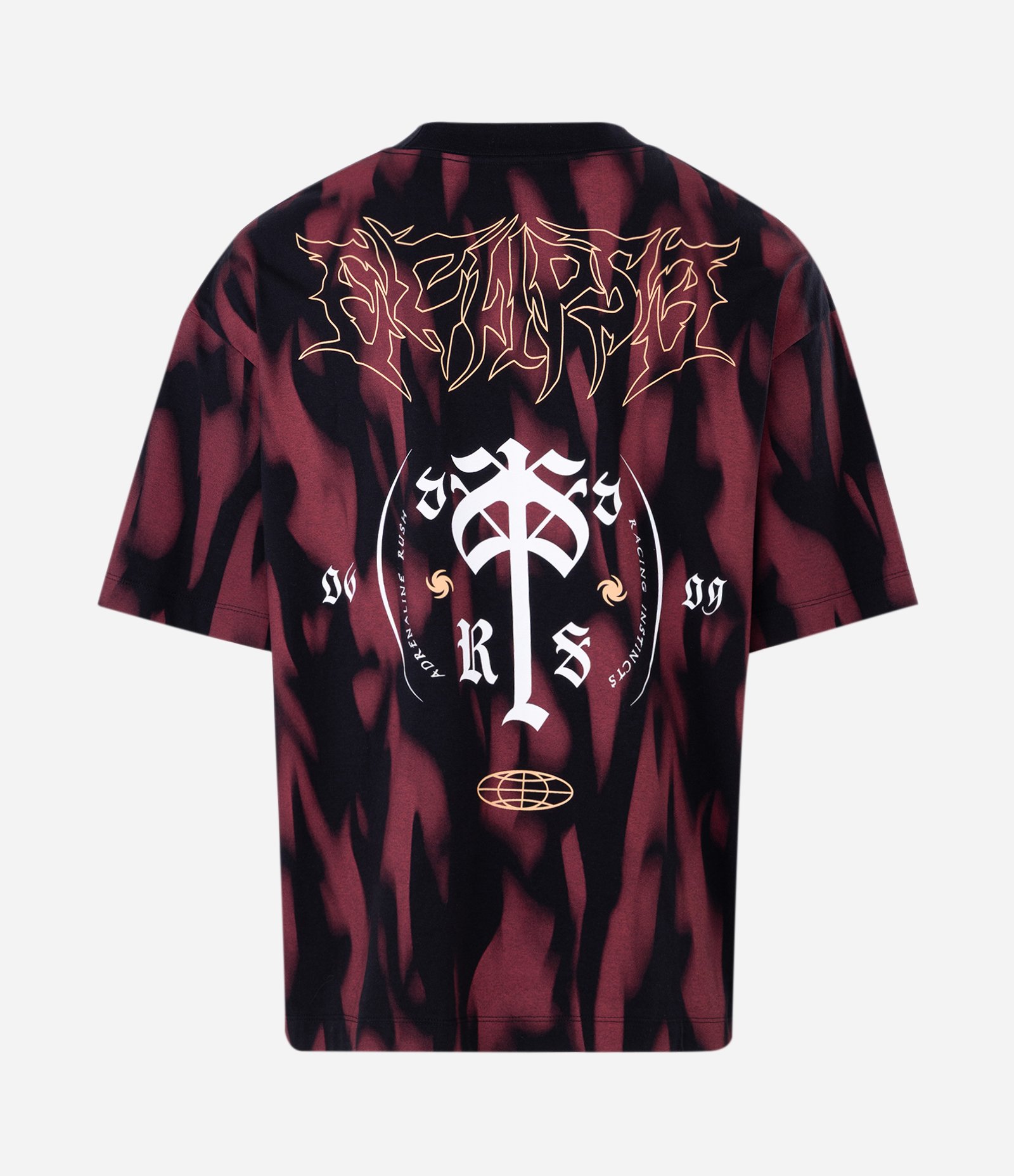 Camiseta Oversized em Algodão com Estampa Tribal "Speed" Tribal Vermelho/Preto 6