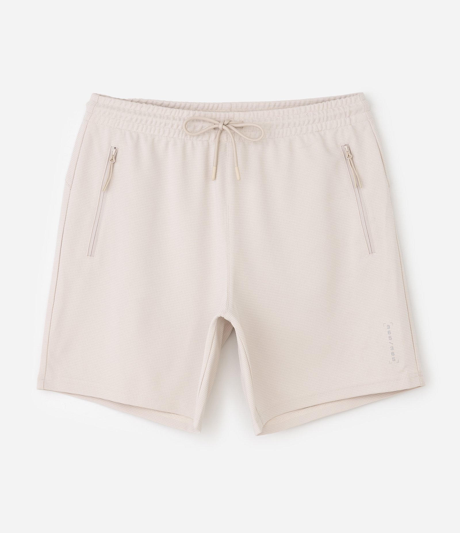 Bermuda Esportiva Texturizada com Bolsos de Zíper Bege 1