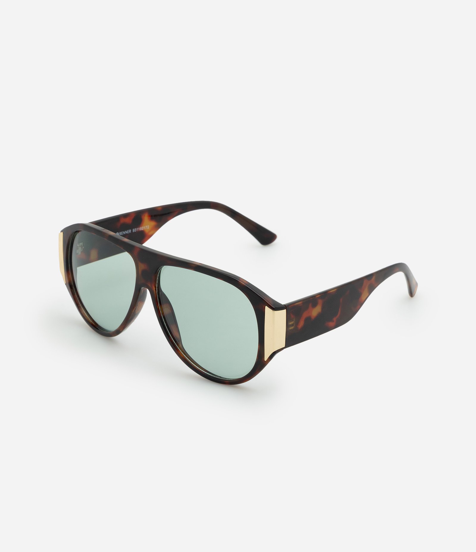 Óculos de Sol Aviador Feminino Tartarugado Marrom 2