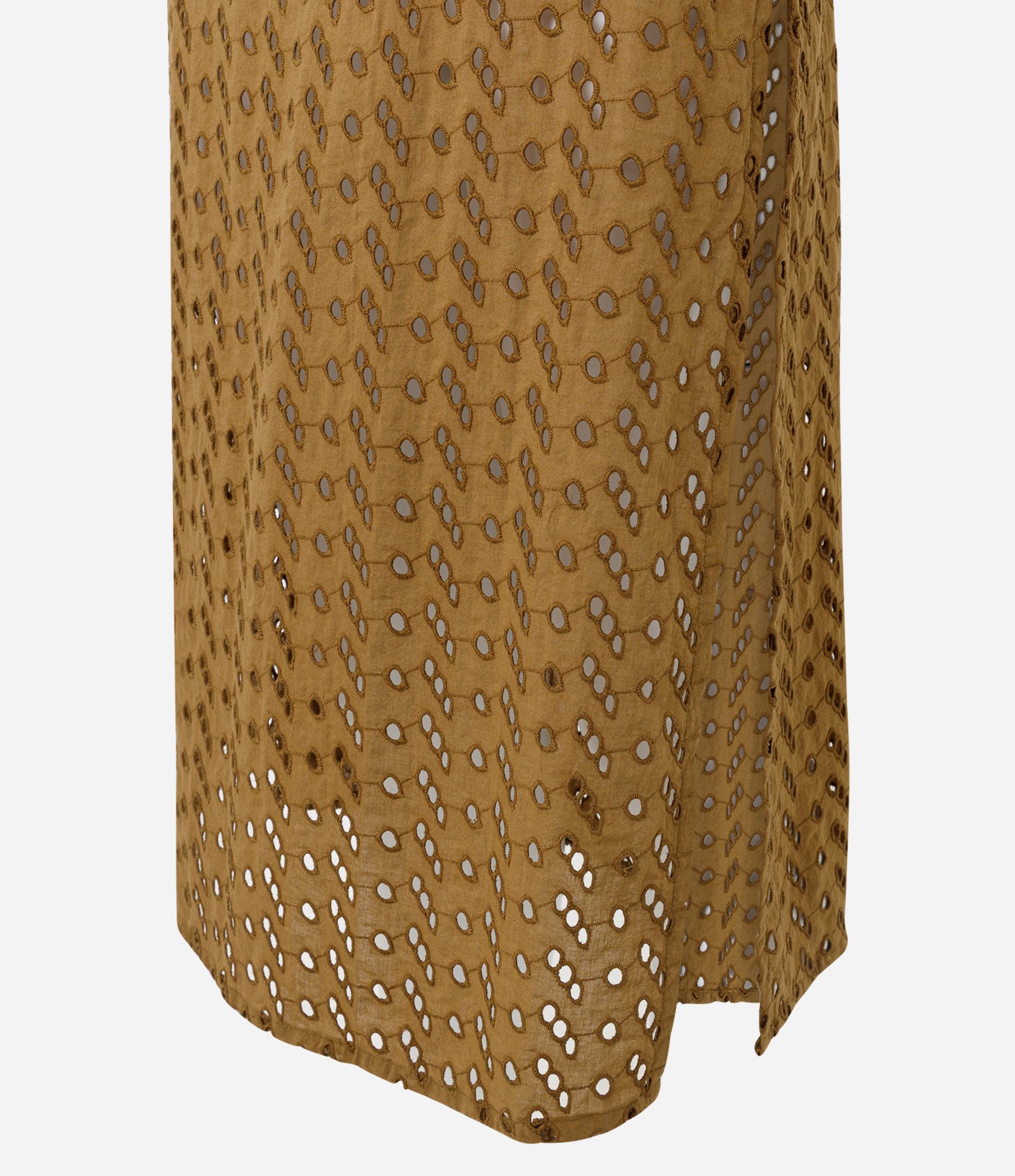 Vestido Saída de Praia em Laise com Decote Marrom 7