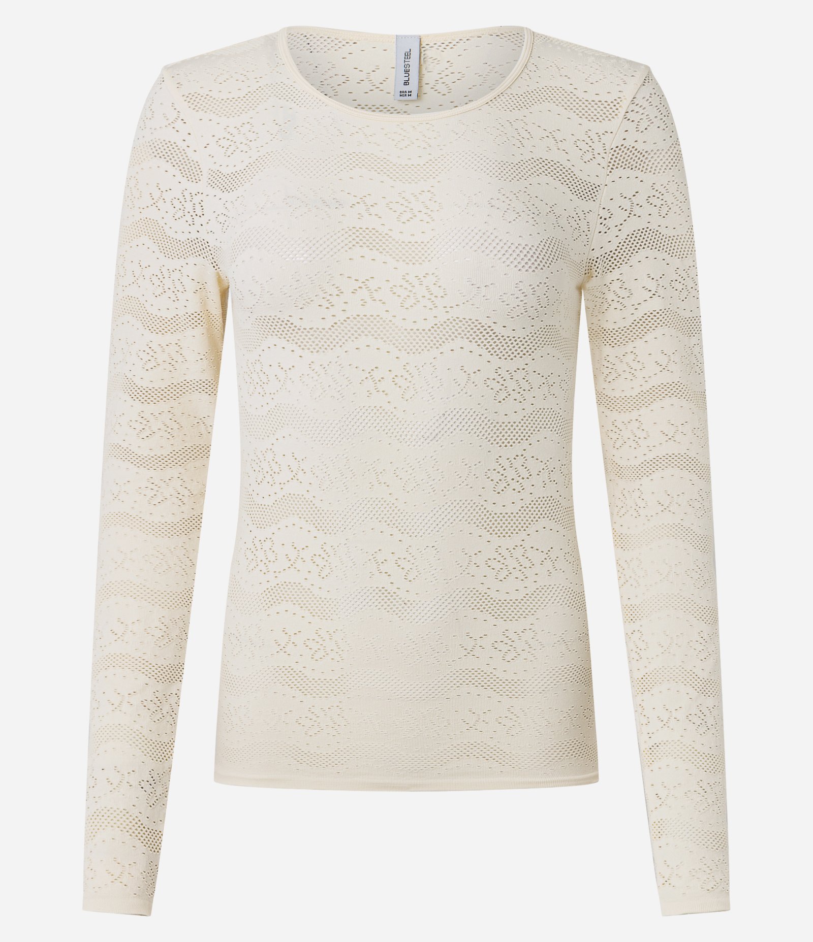 Blusa Segunda Pele Seamless em Poliamida com Textura Off White 5