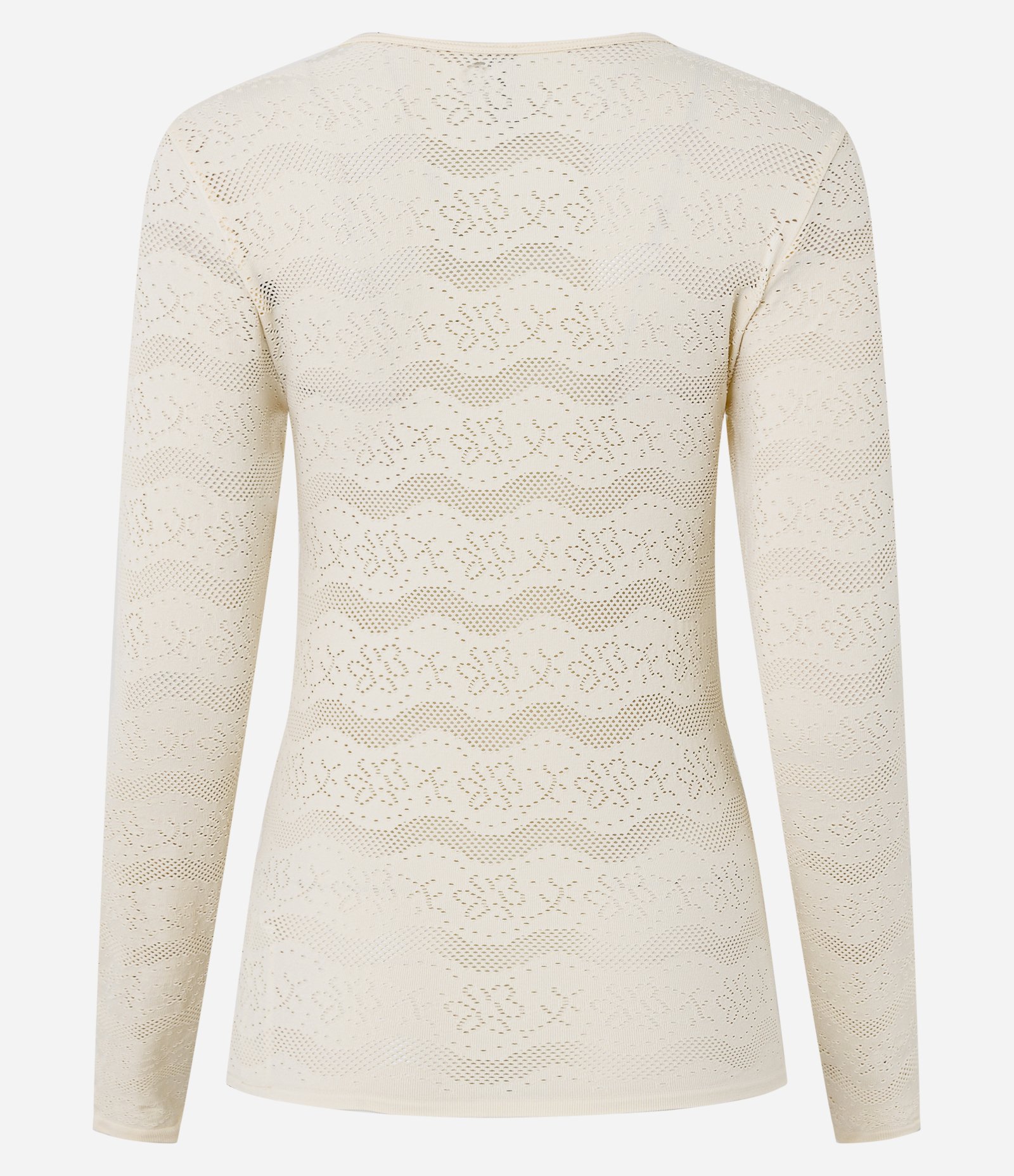 Blusa Segunda Pele Seamless em Poliamida com Textura Off White 7