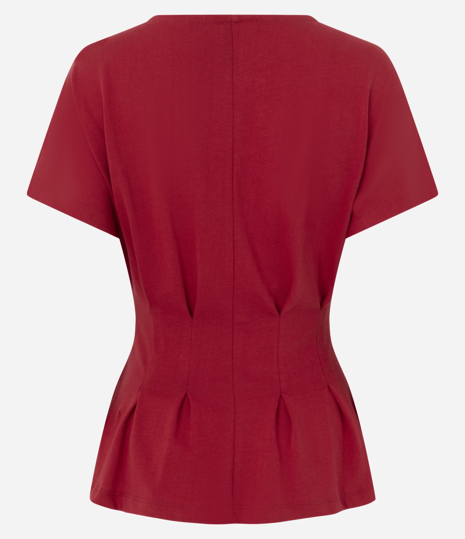 Blusa Peplum em Cotton com Pregas Vermelho 6