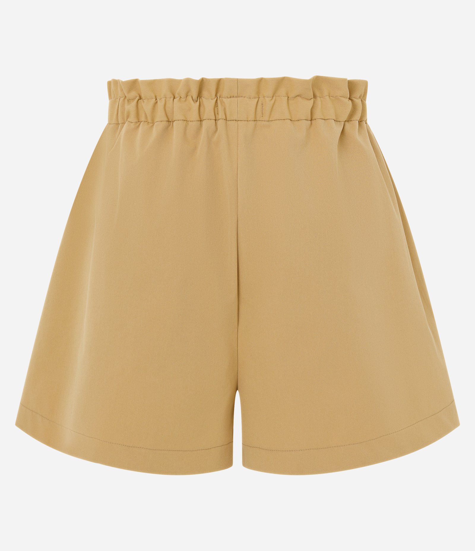 Short Saia em Sarja com Botões Estampados Bege 6