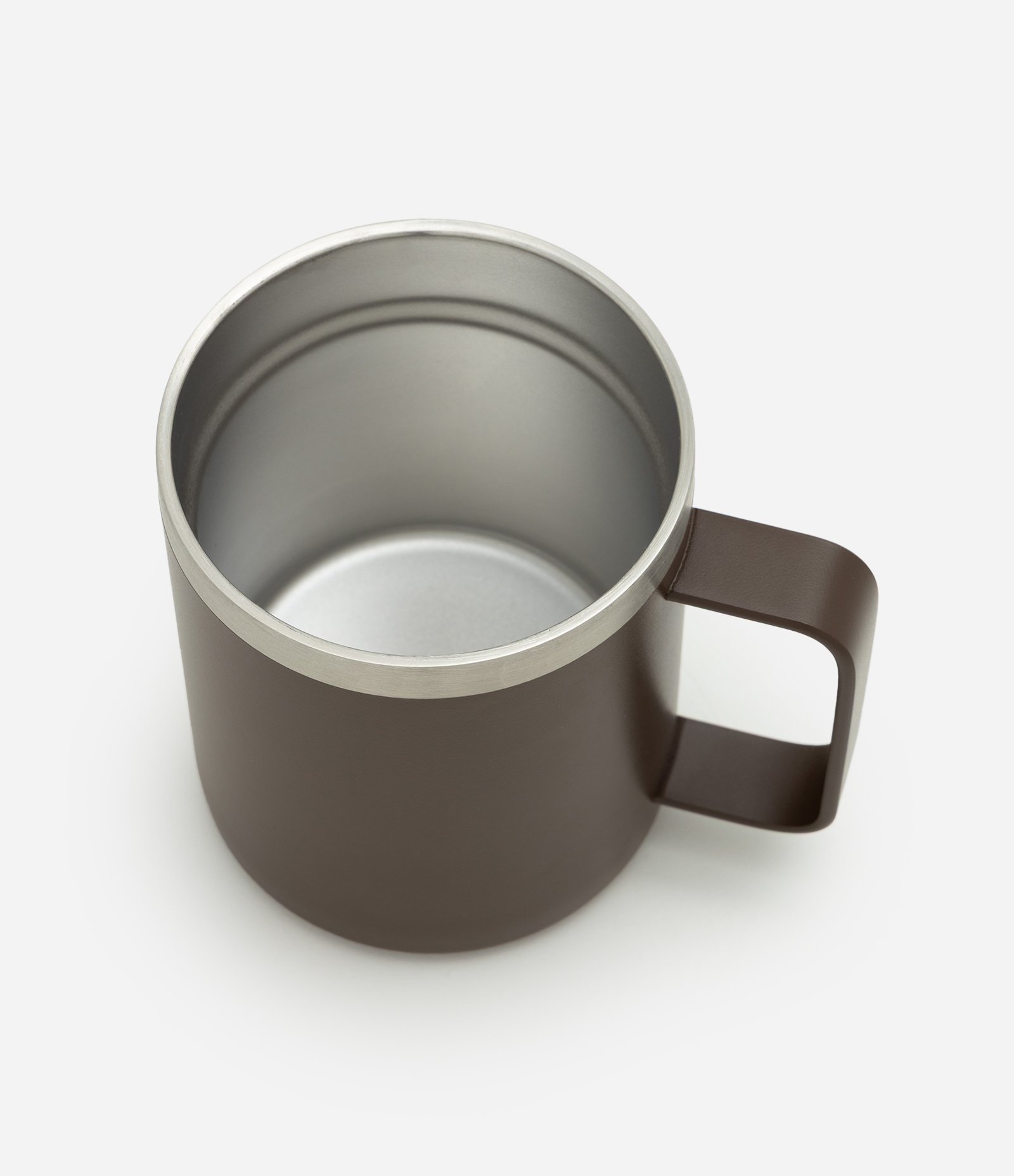 Copo Térmico em Metal com Alça e Tampa 350ml Marrom 3