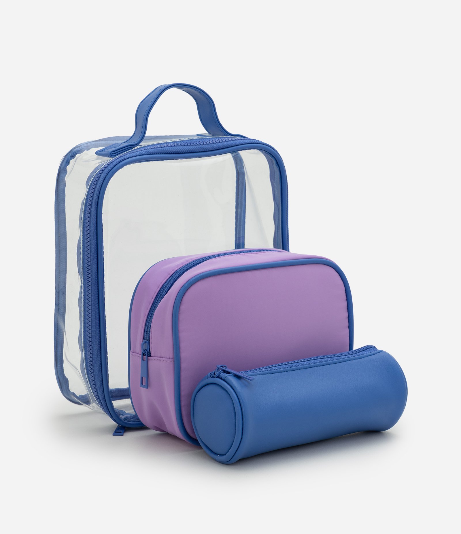 Kit 03 Necessaires Funcionais com Tamanhos Variados Multicores 1