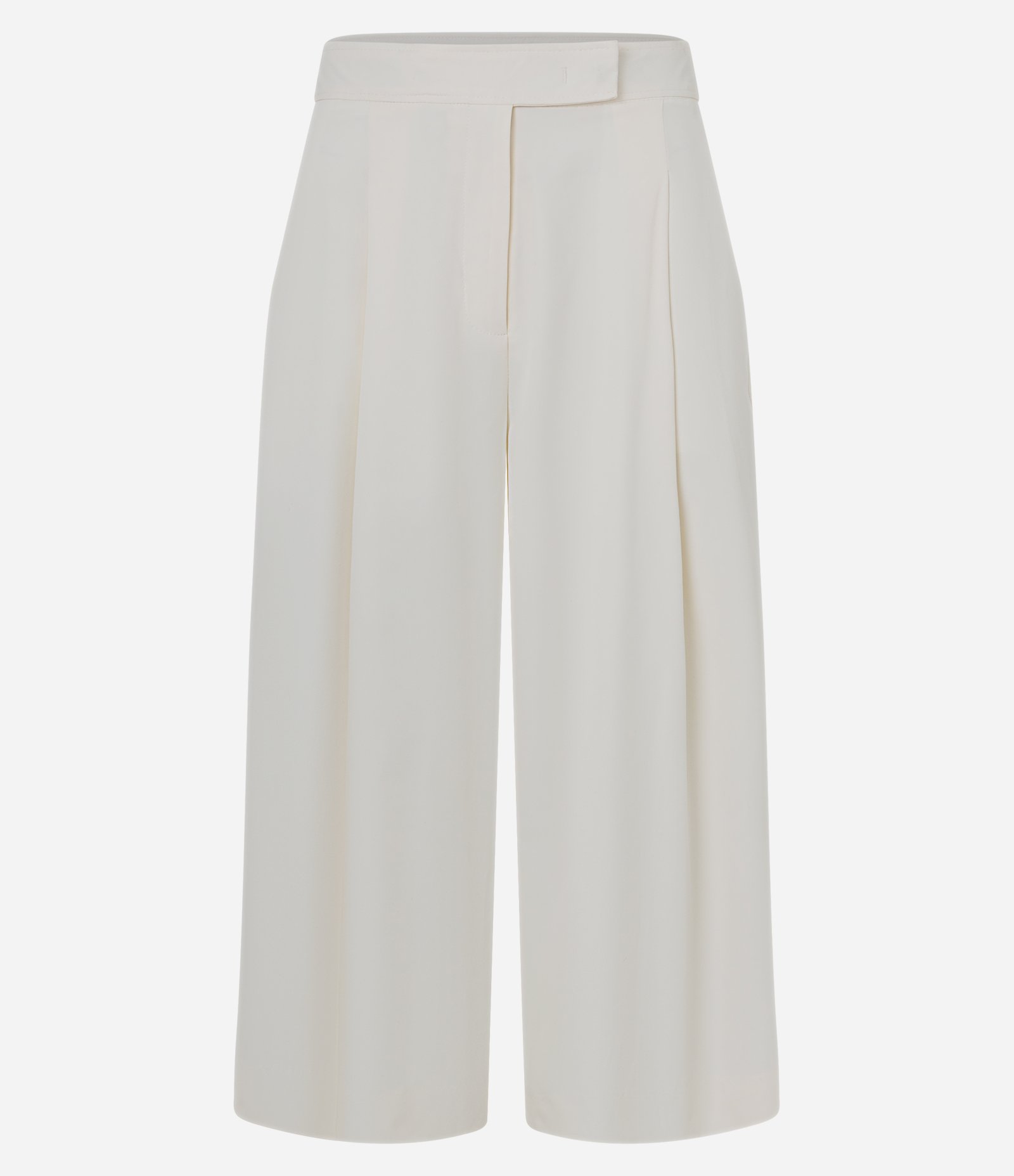 Calça Pantacourt Alfaiatada com Fechamento Discreto Off White 5
