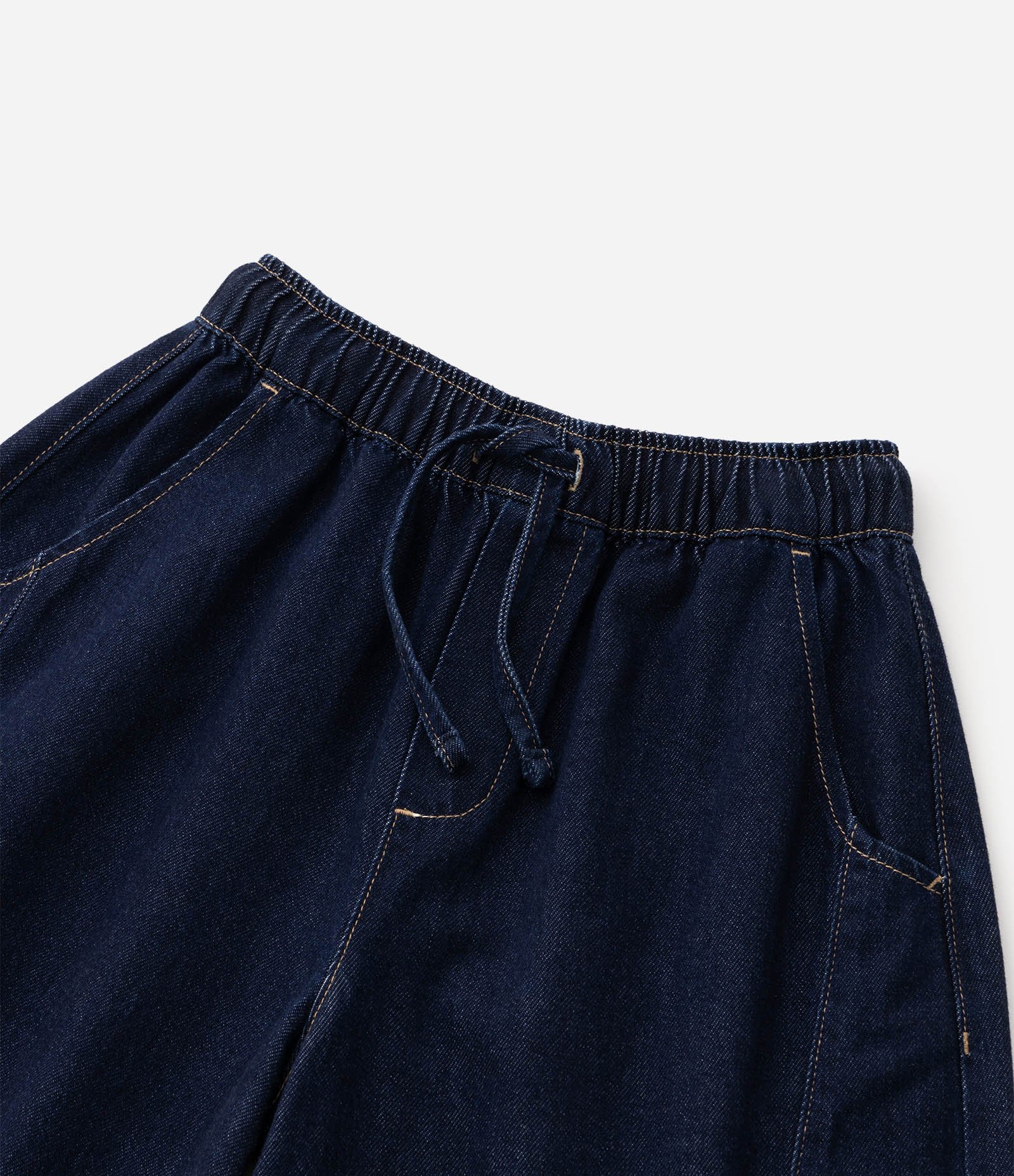 Calça Jeans Infantil Barrel Em Algodão com Recortes - Tam 5 a 14 Anos Azul Escuro 7