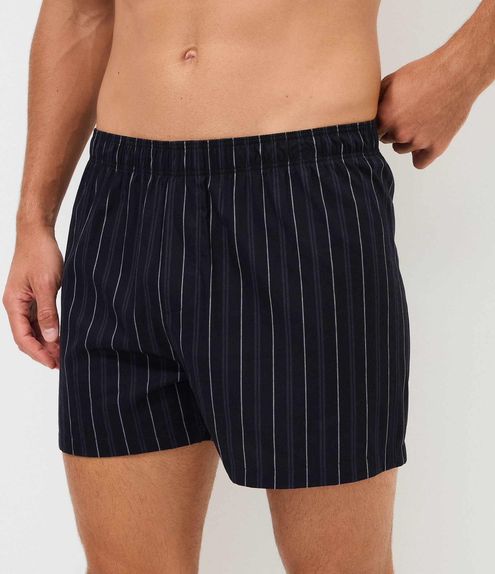 Cueca de Tricoline Listrada Azul 2
