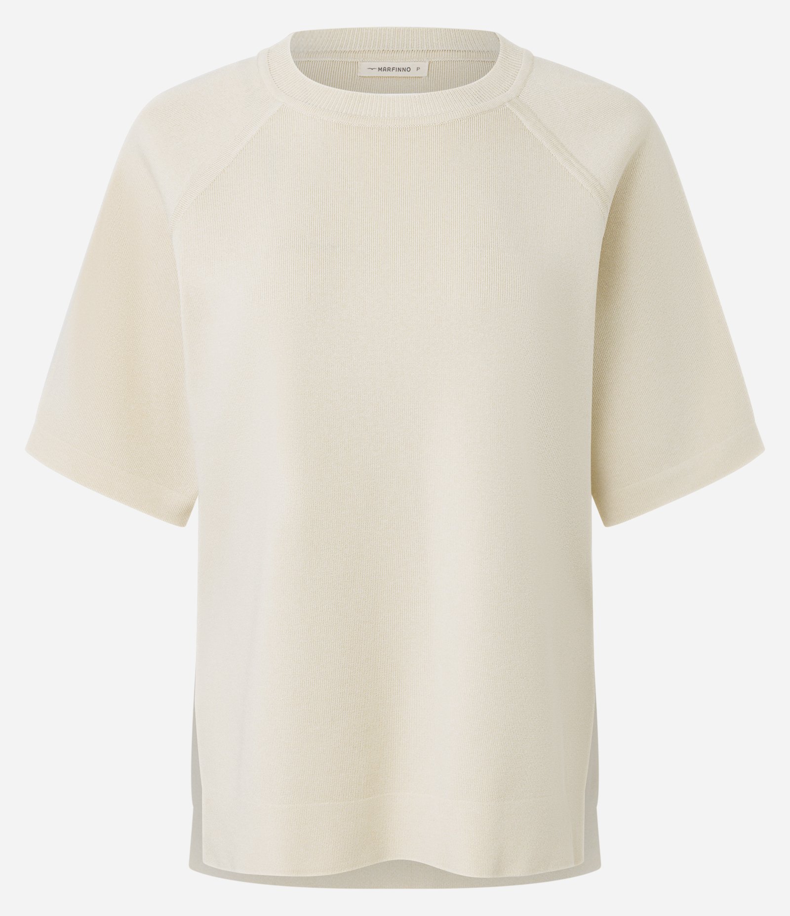 Blusa Oversized em Tricô com Cava Raglan Bege 5