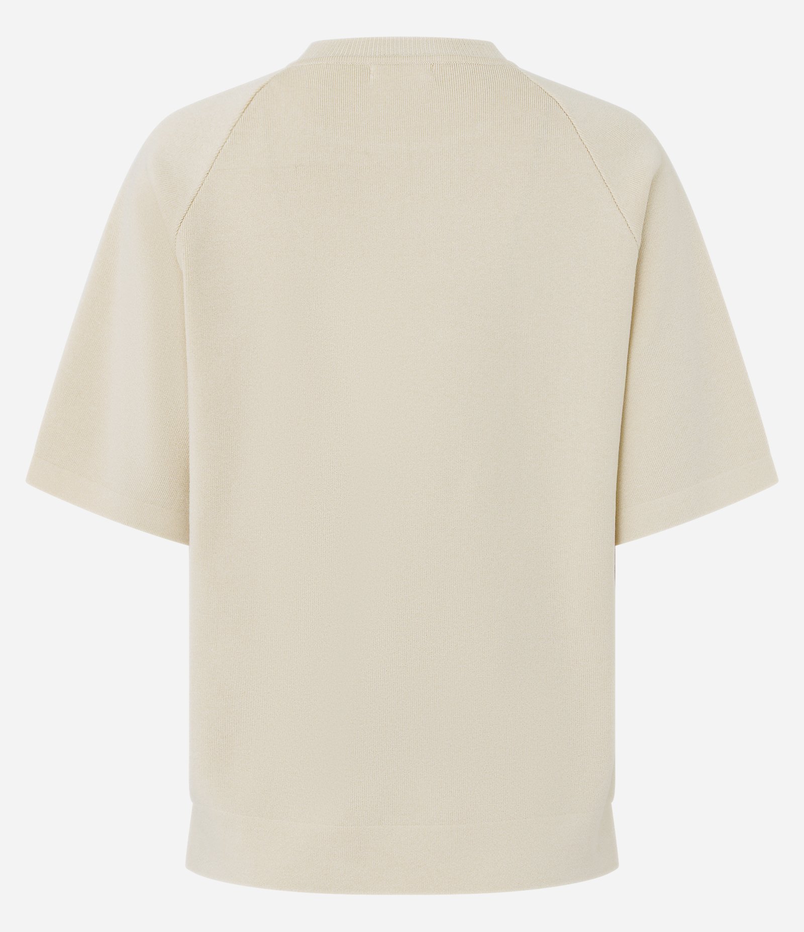 Blusa Oversized em Tricô com Cava Raglan Bege 7